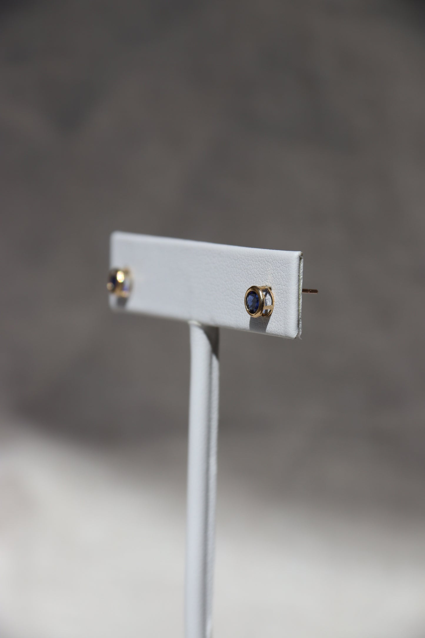 10K Gold Sapphire Stud Earrings