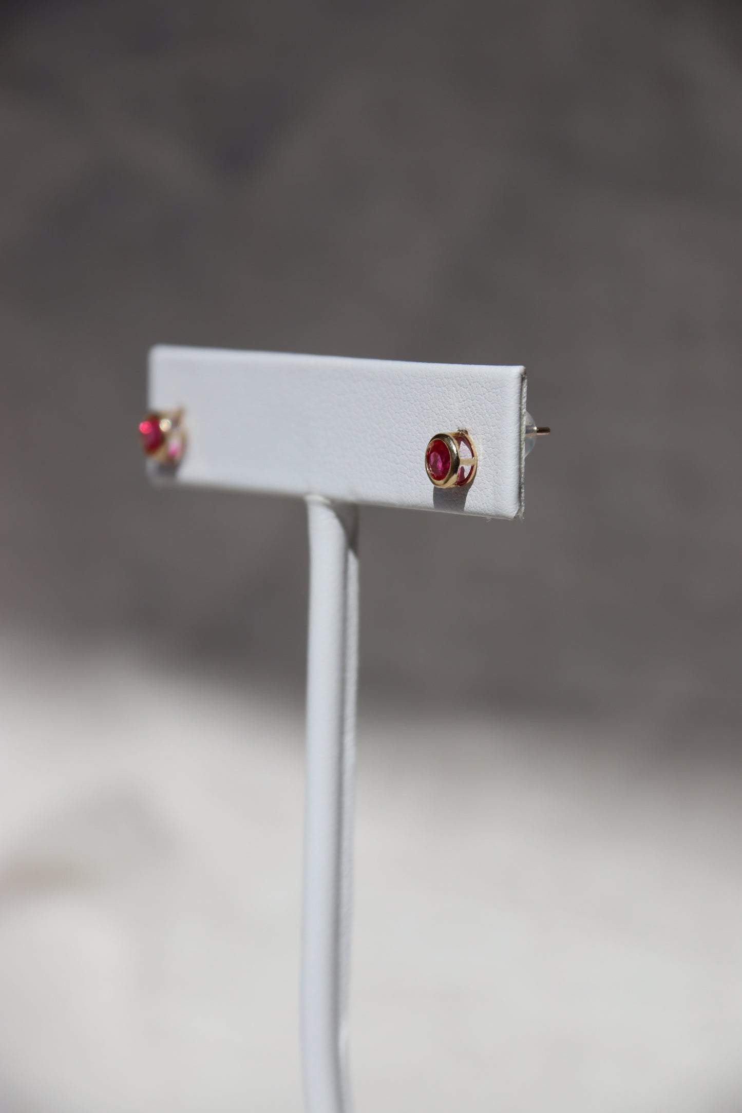 10K Gold Ruby Stud Earrings