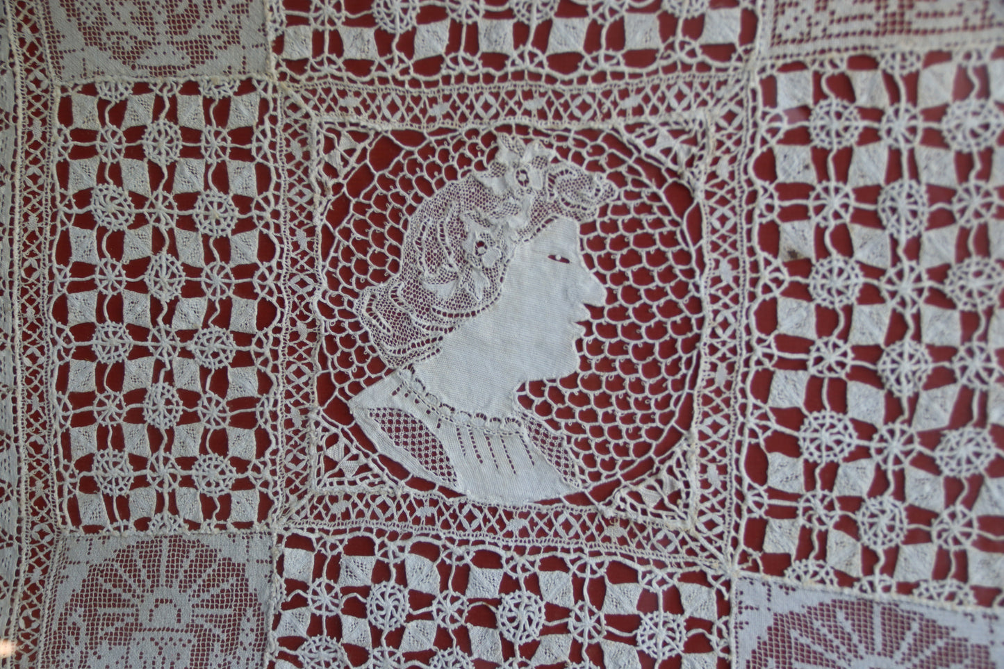 Vintage Framed Lace Doily