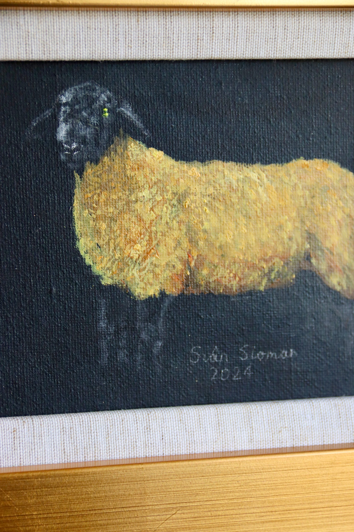 Siân Sloman Oil Painting of Sheep 3