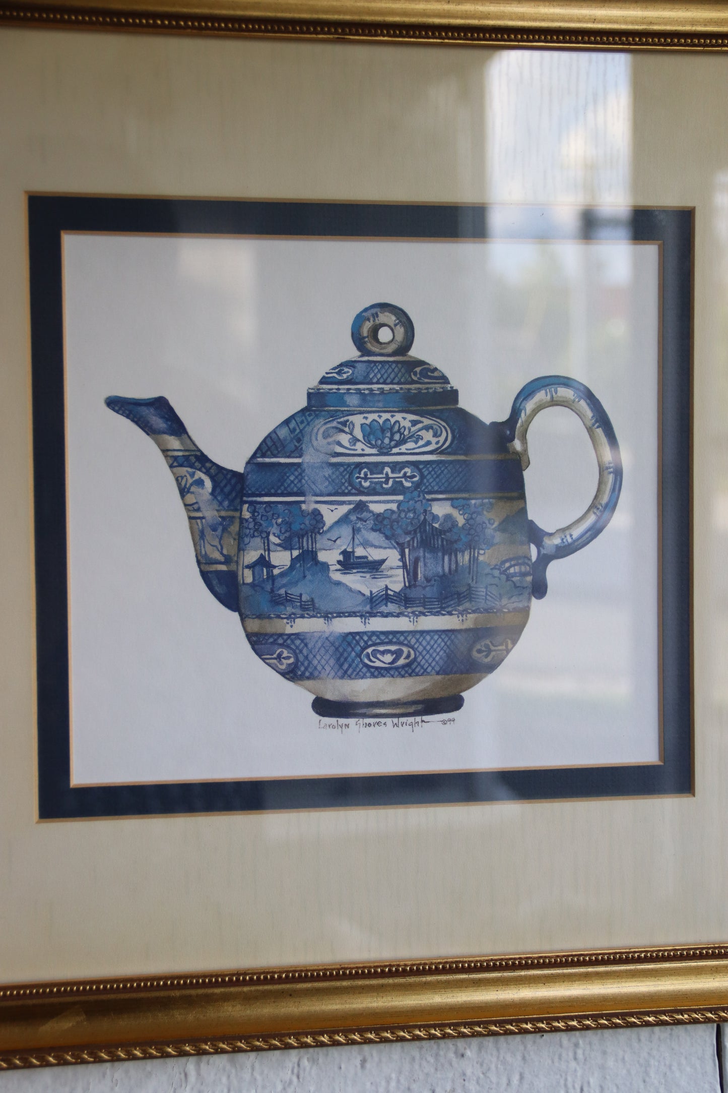 Carolyn Shores Wright "Operetta Teapot" and "Operetta Plate" Framed Prints