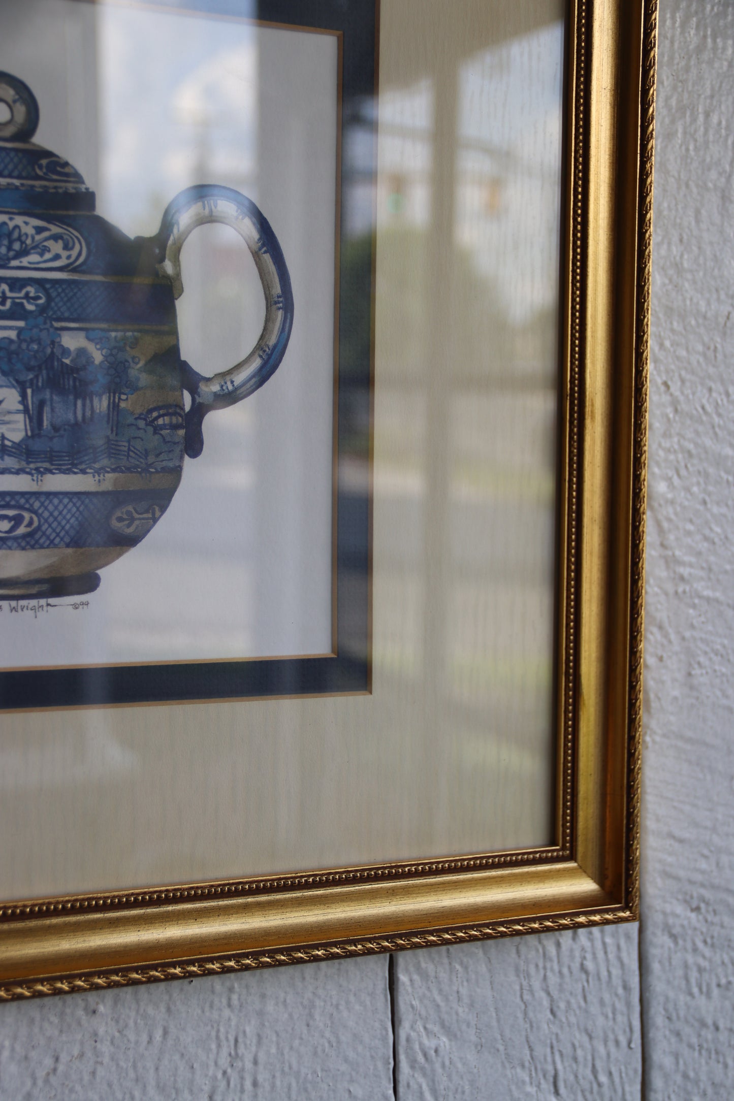 Carolyn Shores Wright "Operetta Teapot" and "Operetta Plate" Framed Prints