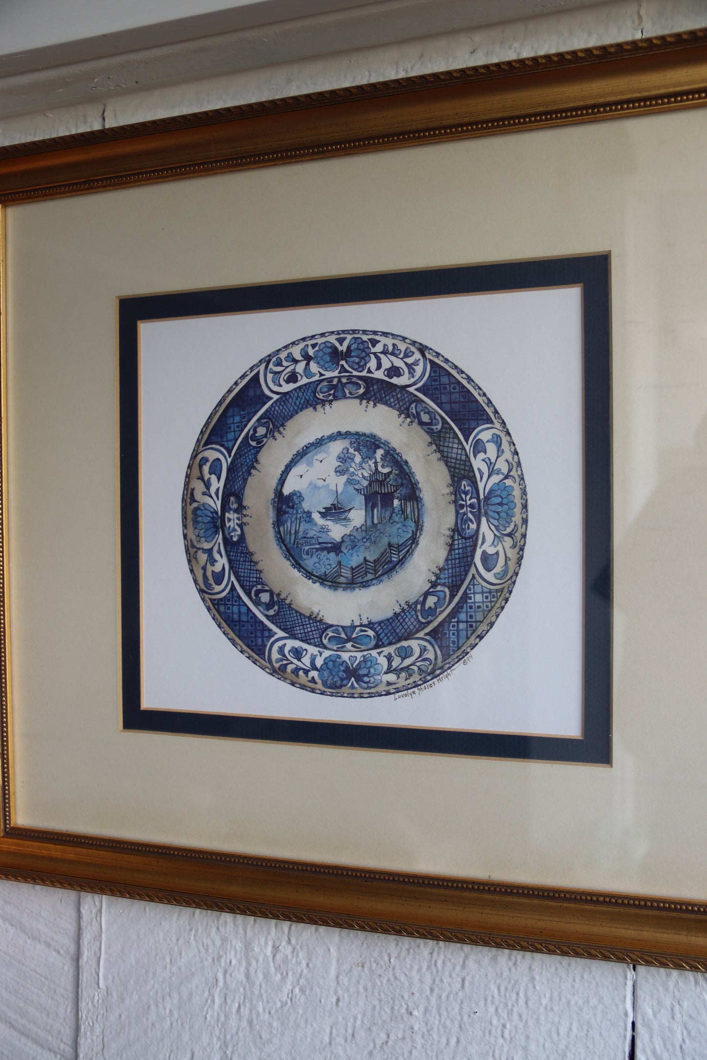 Carolyn Shores Wright "Operetta Teapot" and "Operetta Plate" Framed Prints