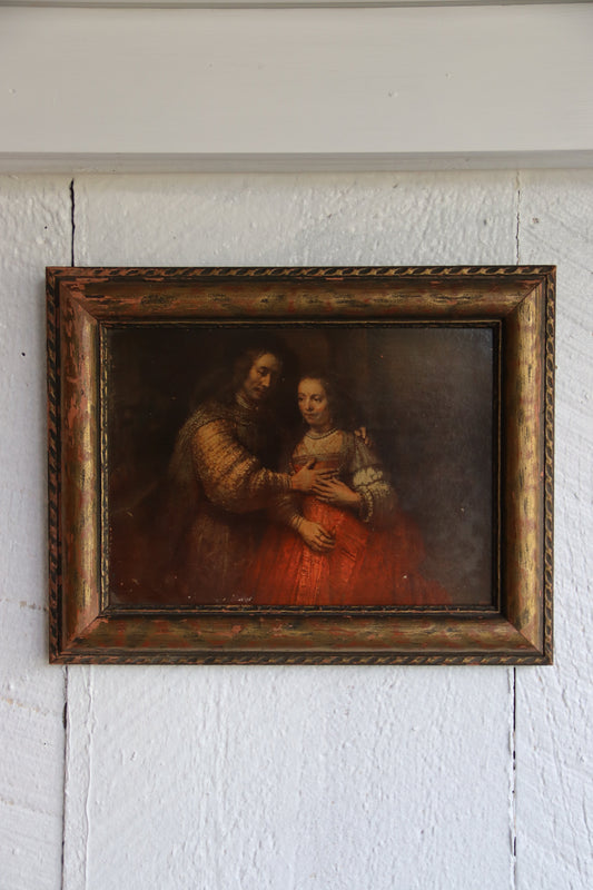 Vintage Rembrandt "The Jewish Bride" Reproduction Print