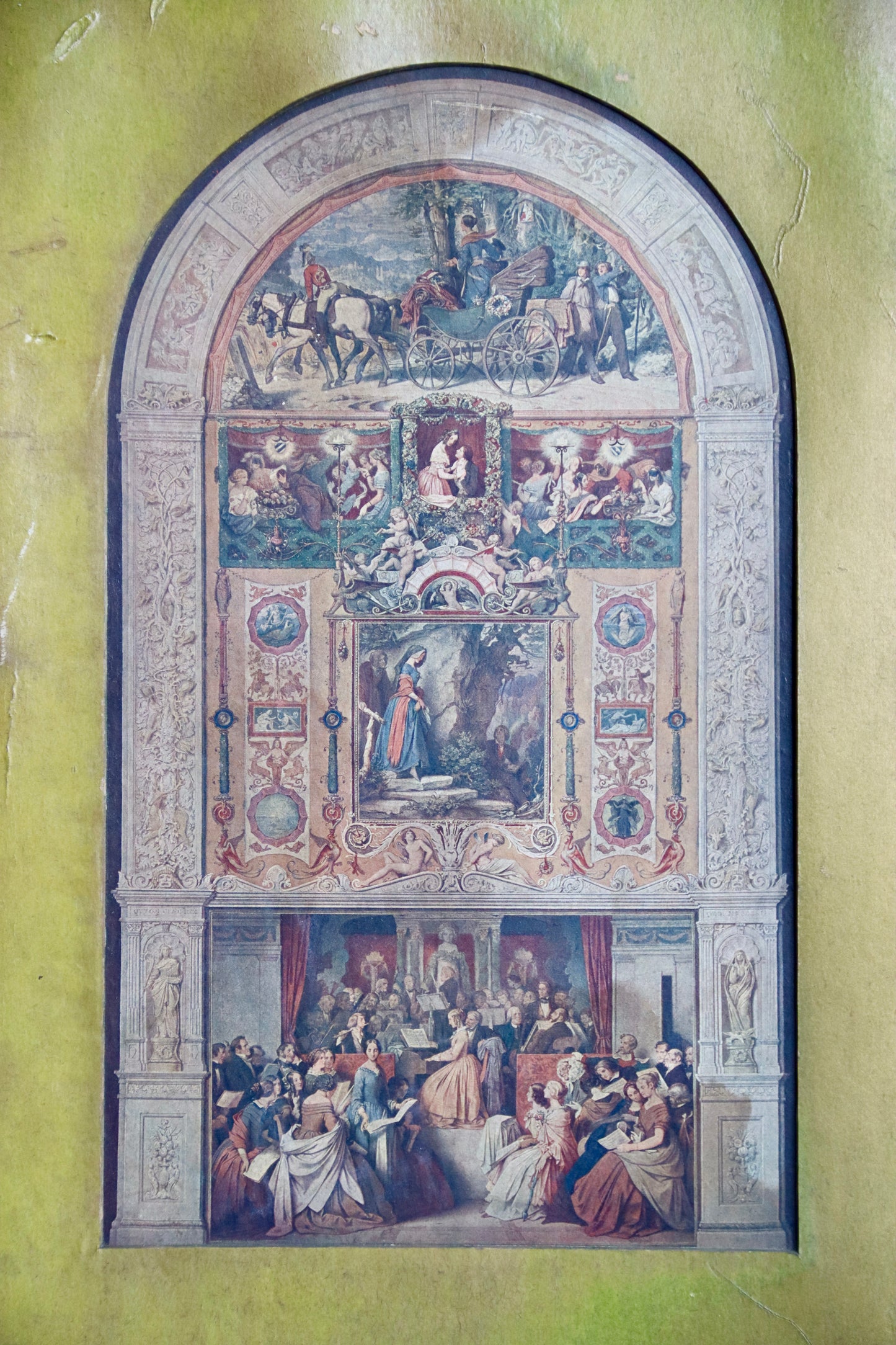 Vintage Moritz von Schwind "The Symphony 1852" Reproduction