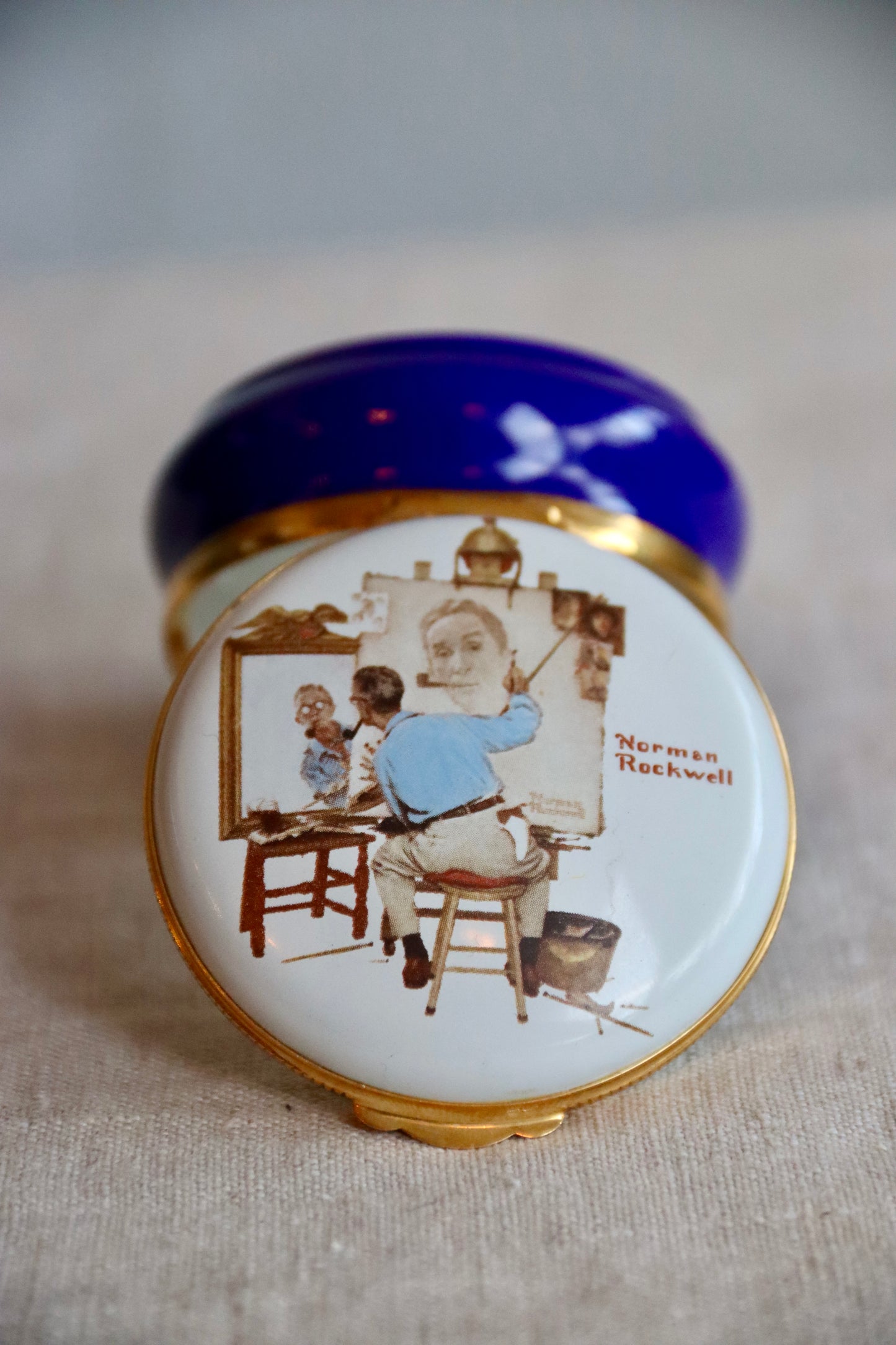 Halcyon Days Norman Rockwell Enamel Box
