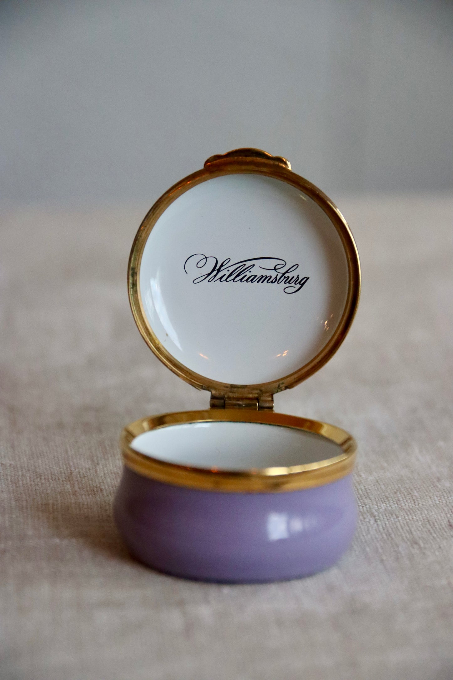 Crummles Williamsburg Grape Enamel Box