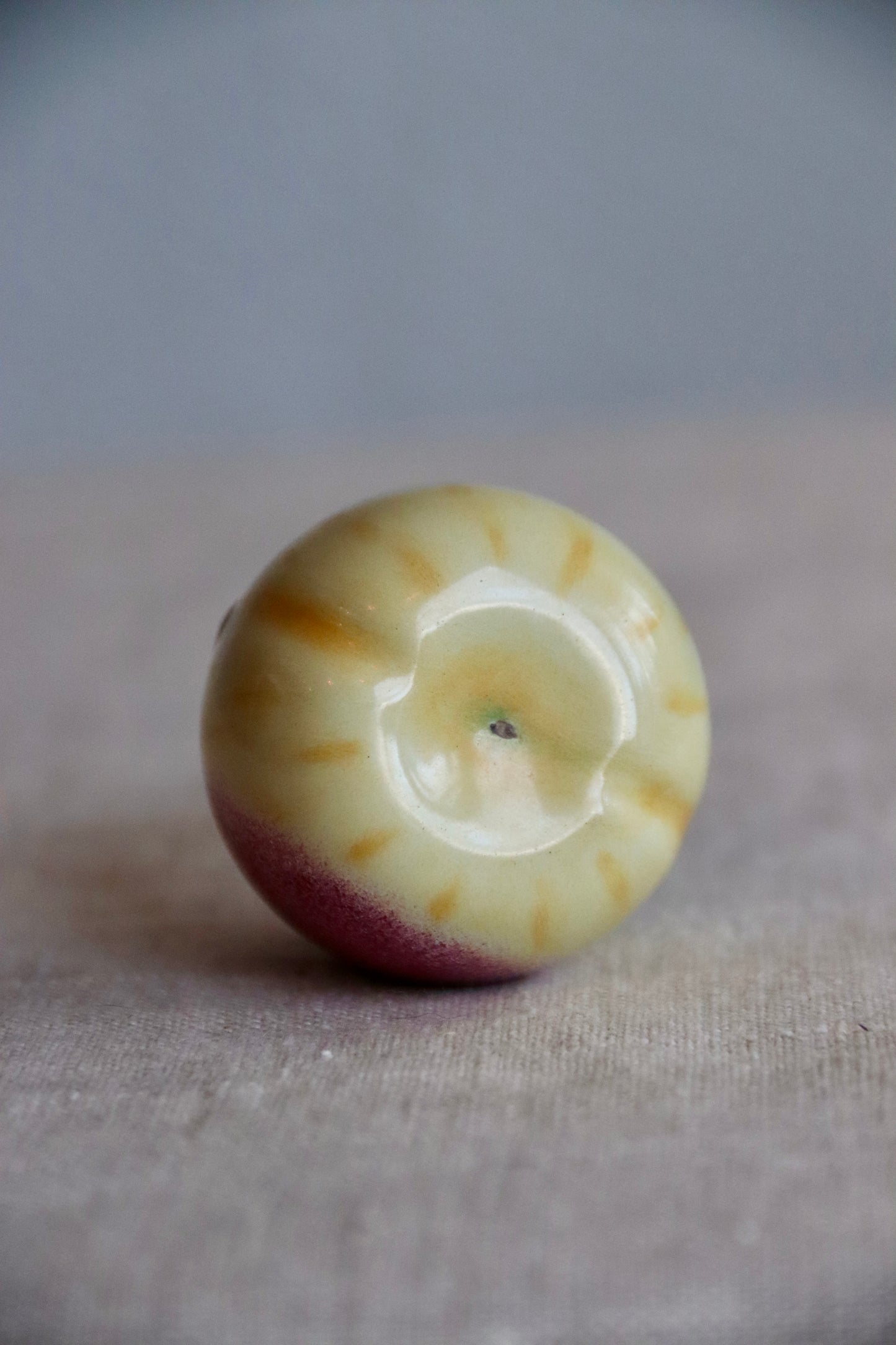 Peach Shaped Enamel Box