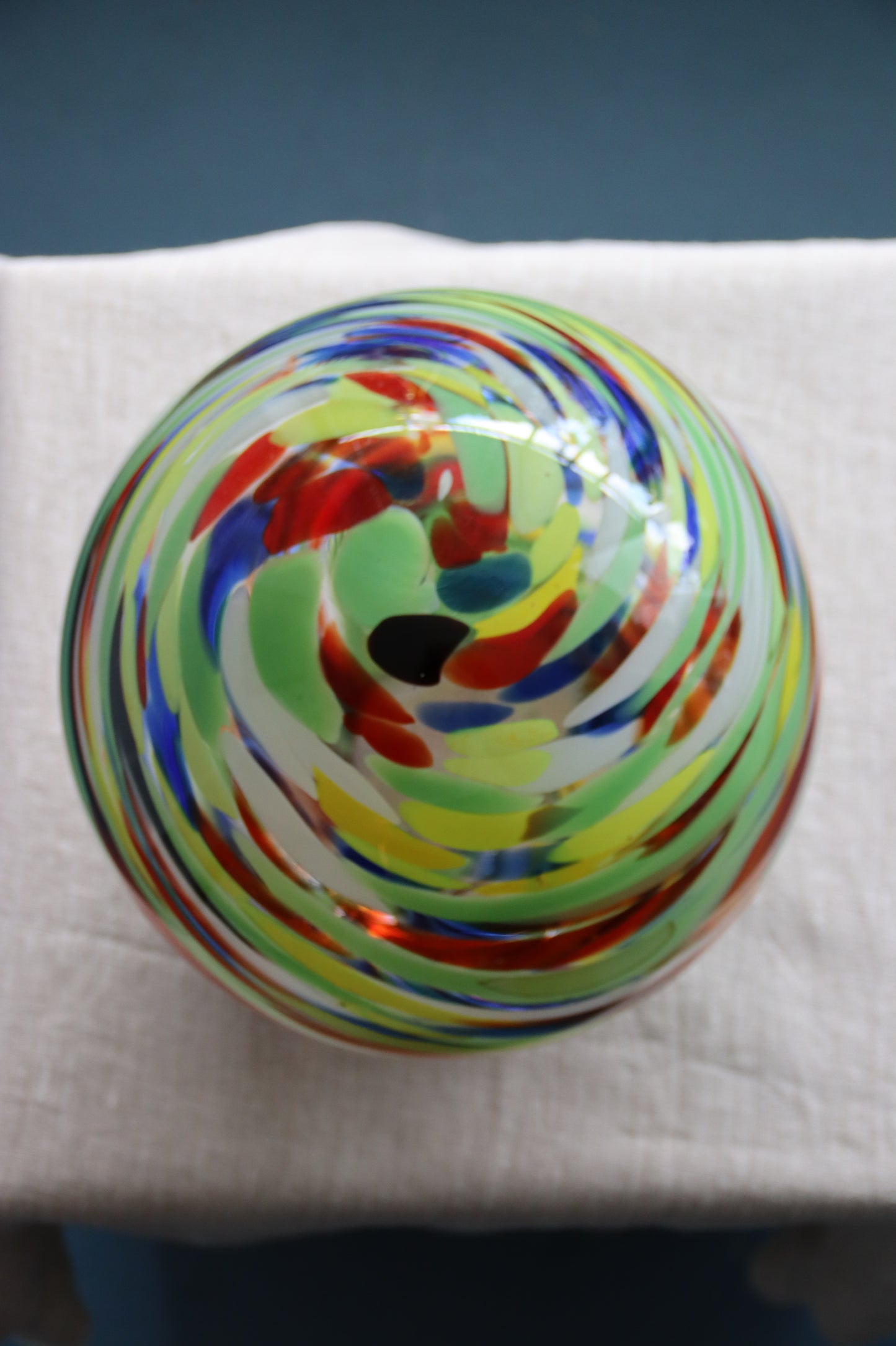 Multicolored Glass Ball Sculpture