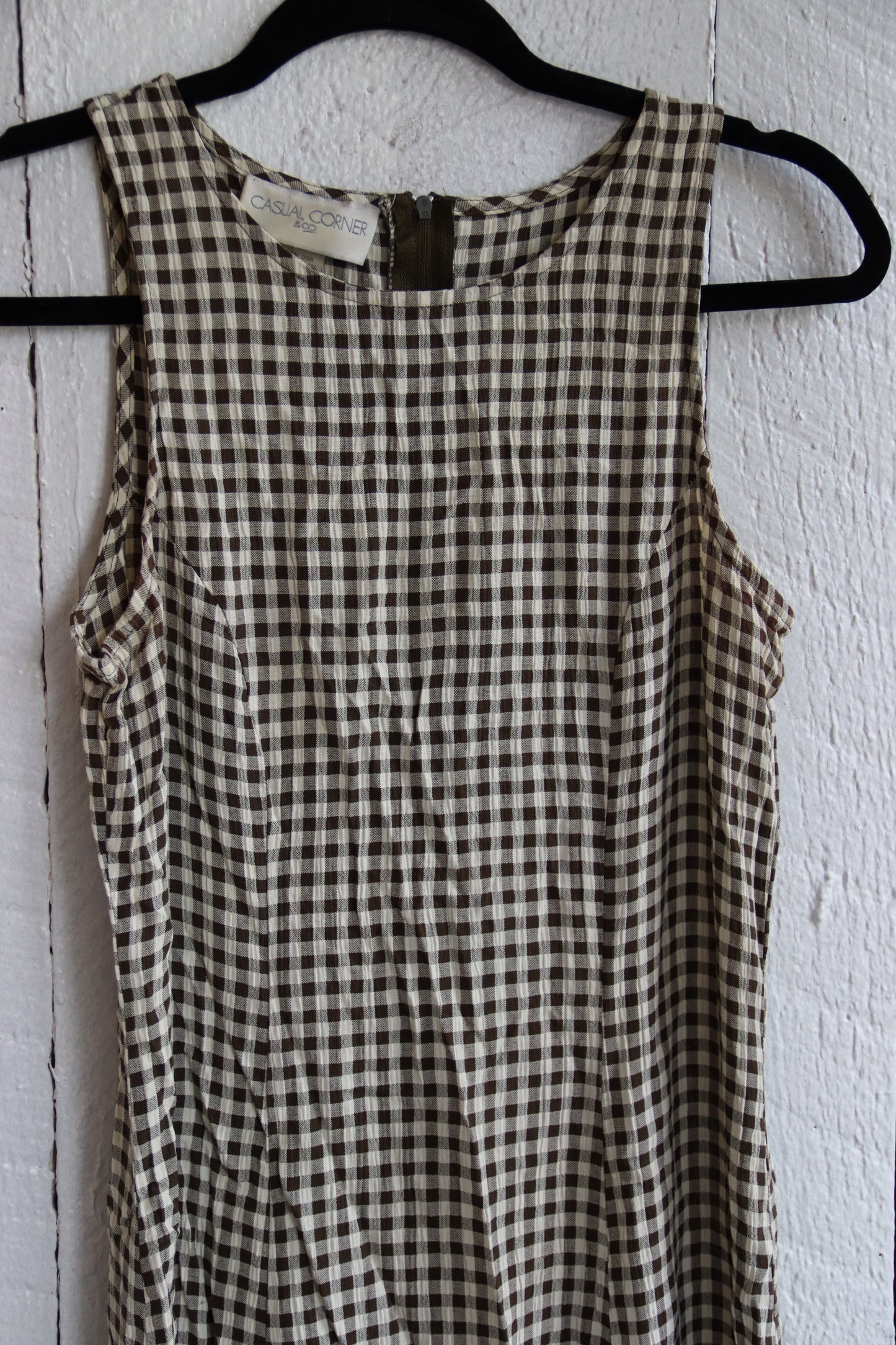 Casual Corner Brown Plaid Dress