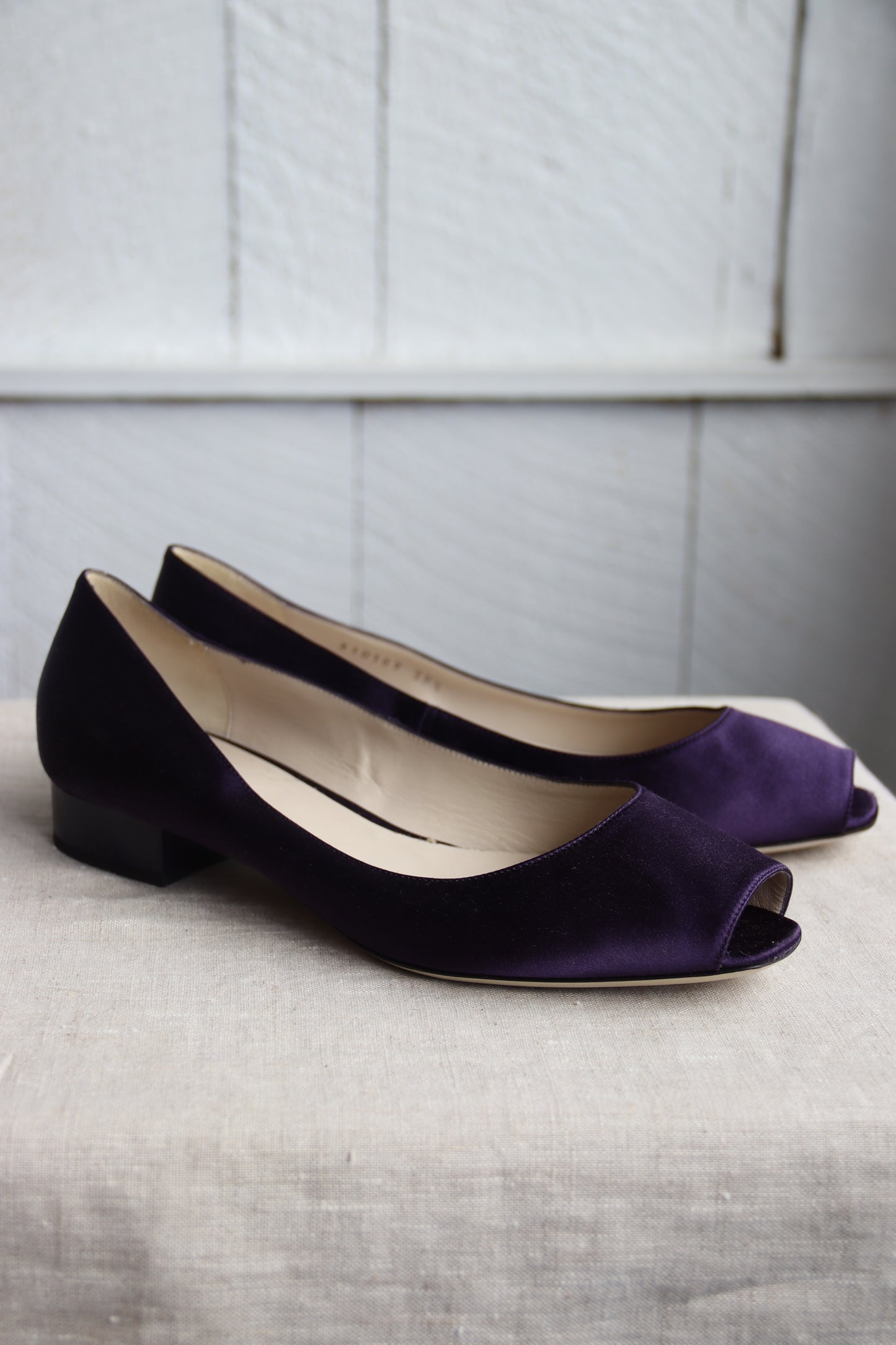 Giorgio Armani Purple Satin Flats - NW