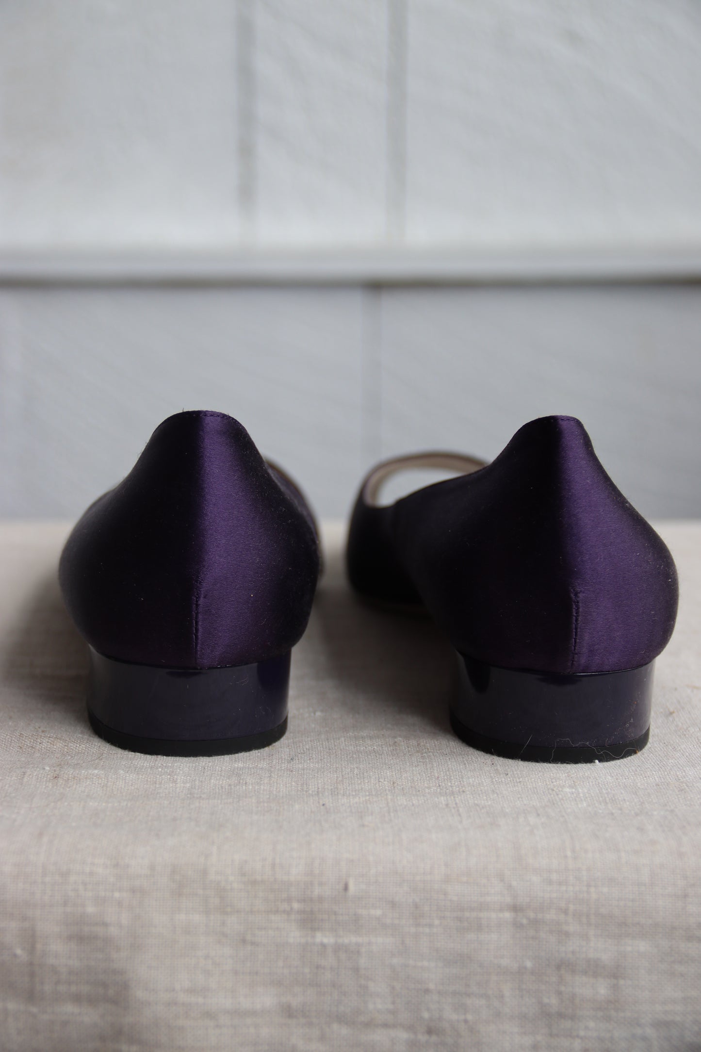 Giorgio Armani Purple Satin Flats - NW