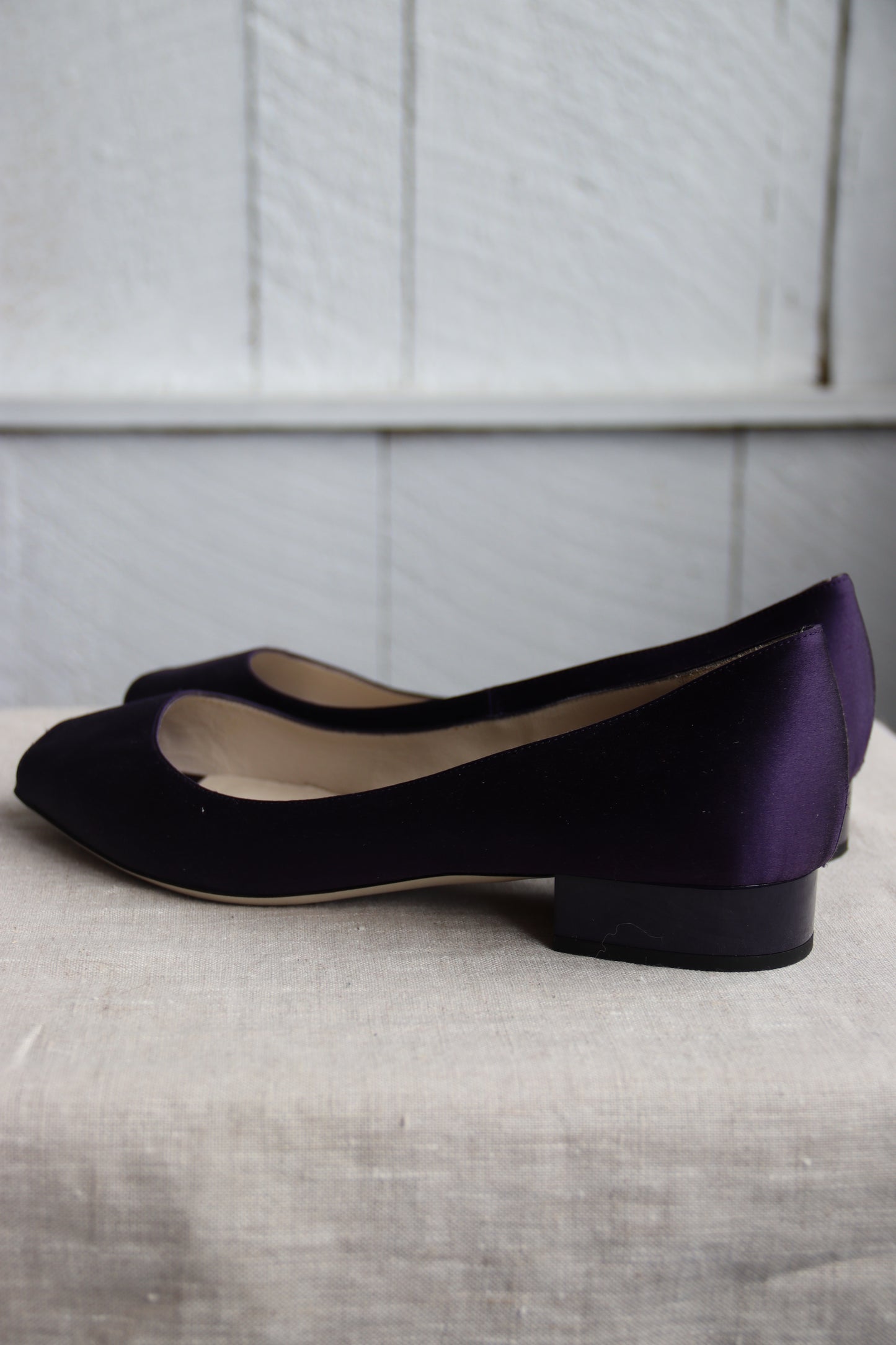 Giorgio Armani Purple Satin Flats - NW