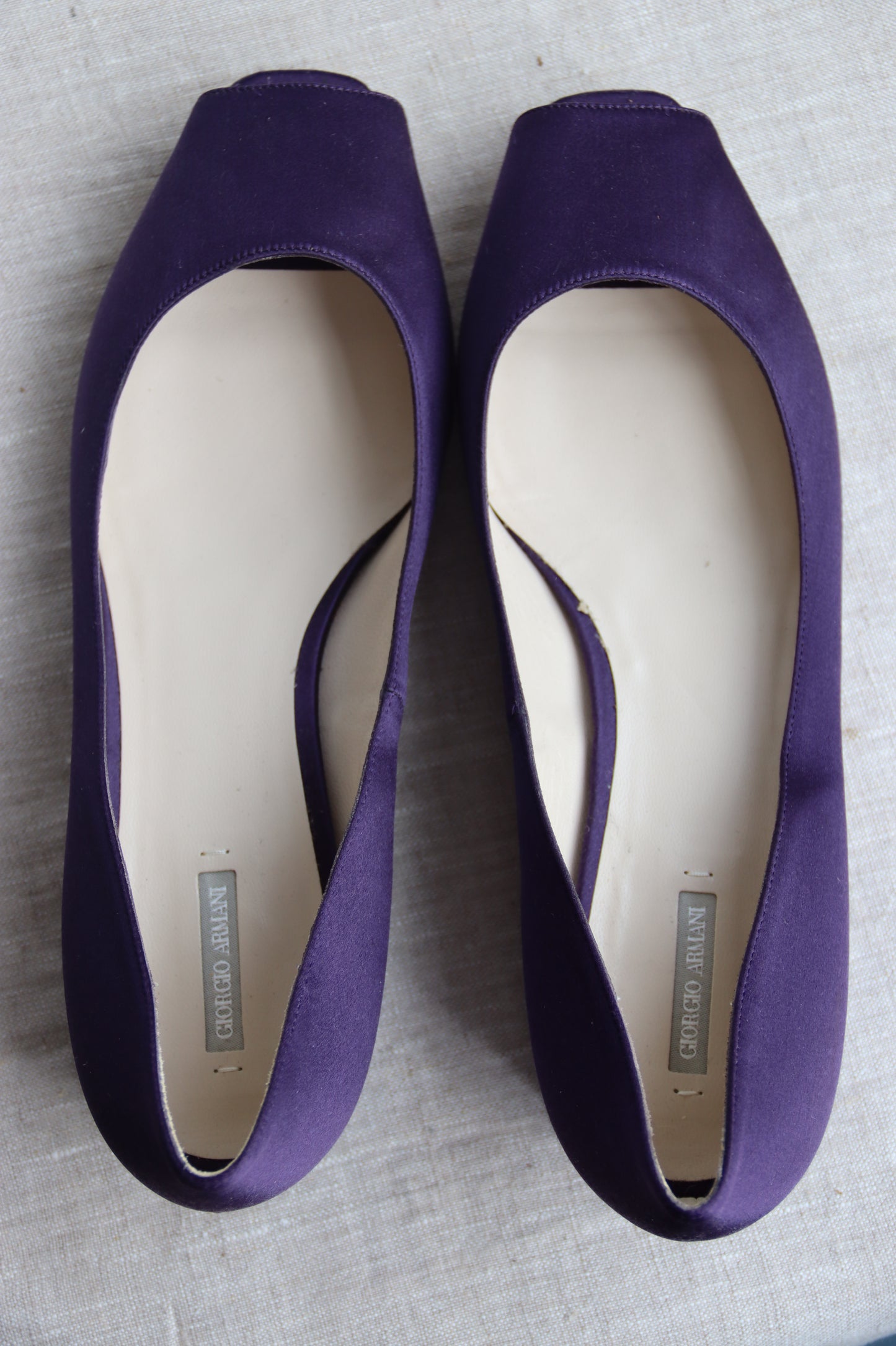Giorgio Armani Purple Satin Flats - NW