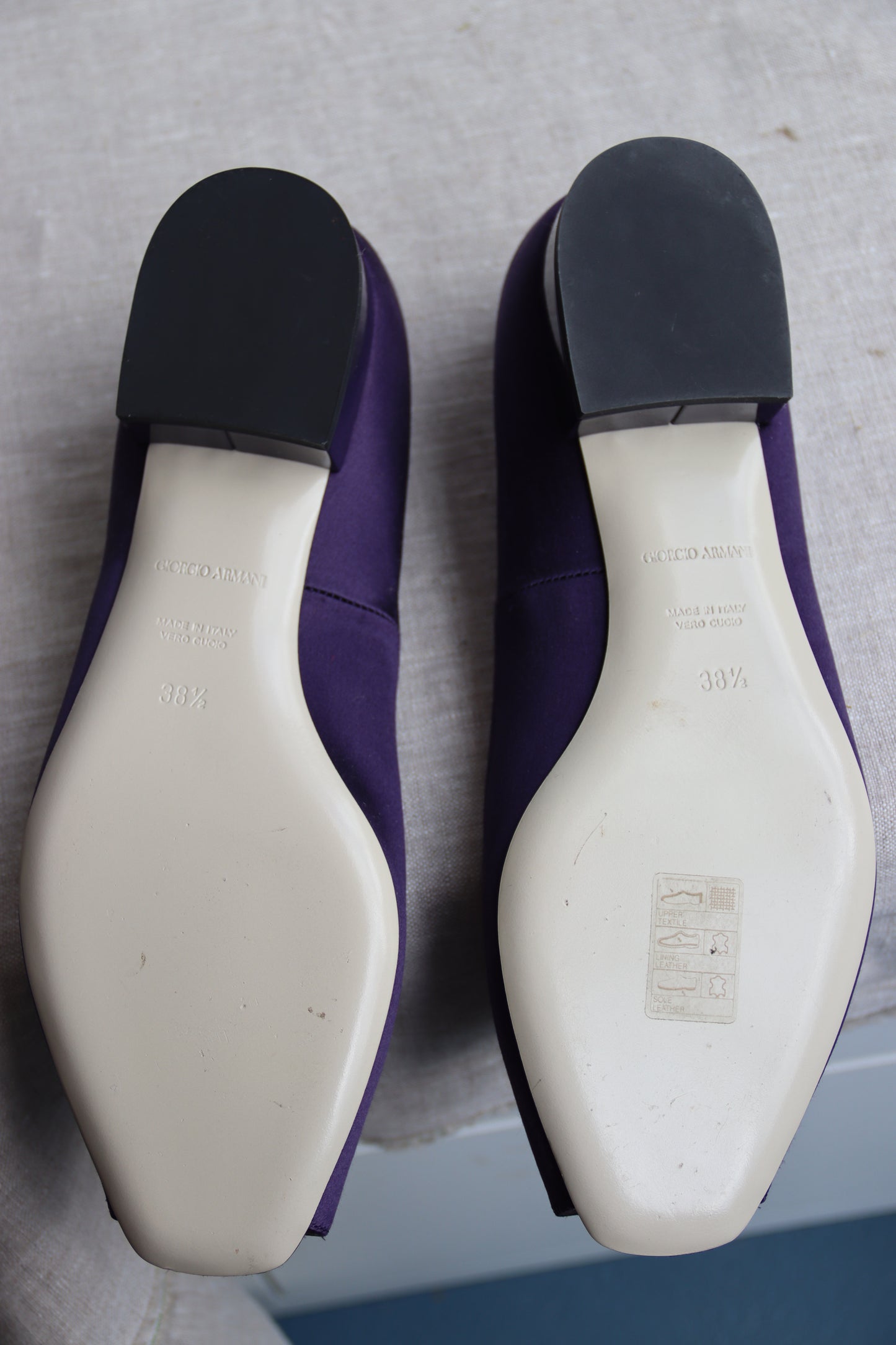 Giorgio Armani Purple Satin Flats - NW