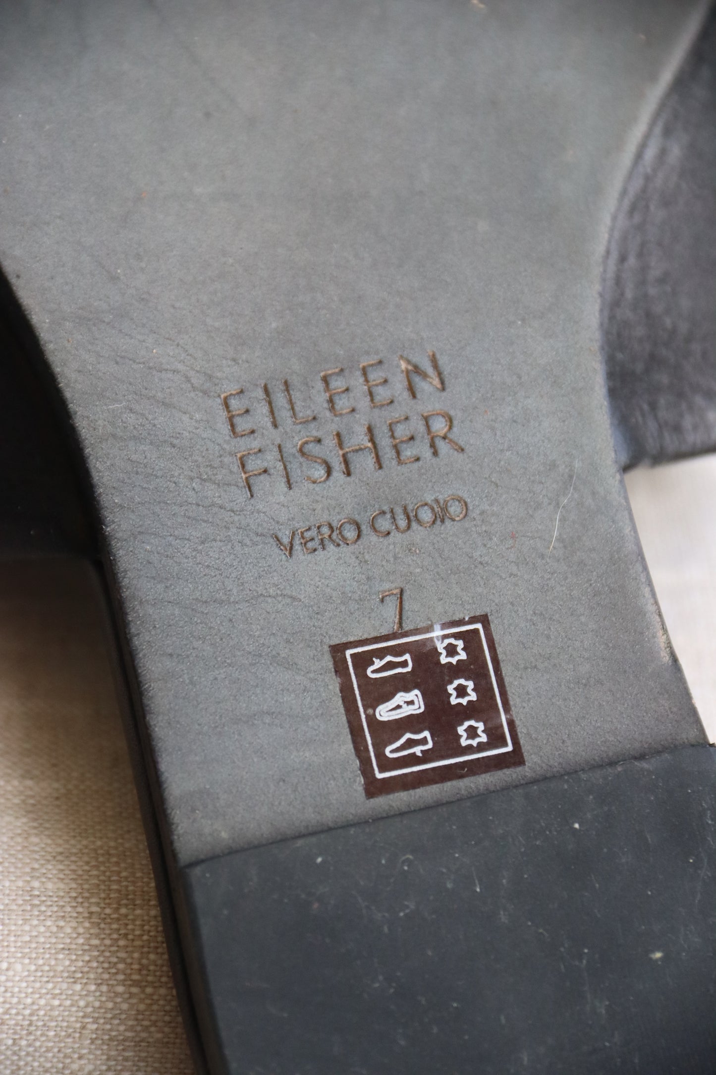 Eileen Fisher Black Leather Sandals