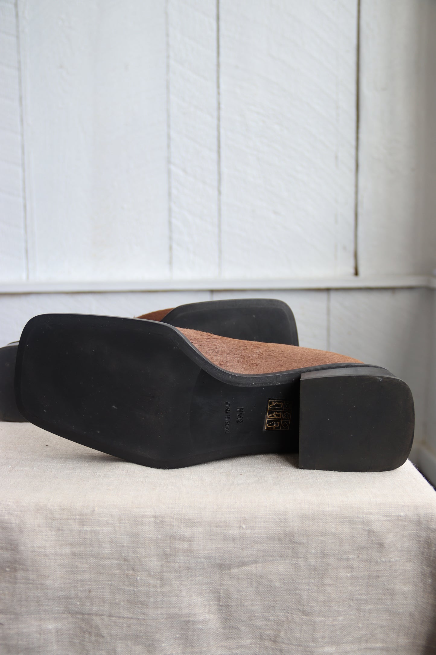 Hopp Brown Calf Hair Heels