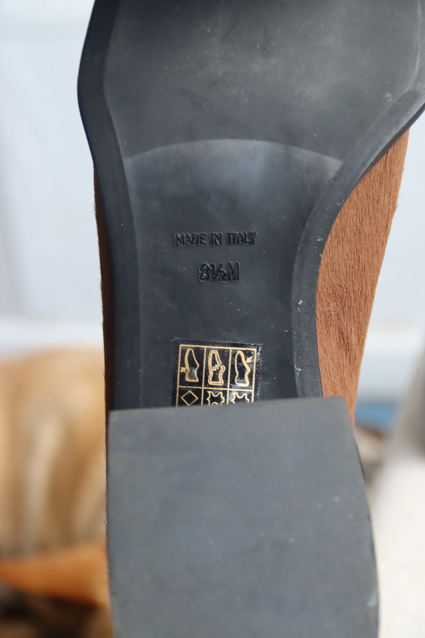 Hopp Brown Calf Hair Heels