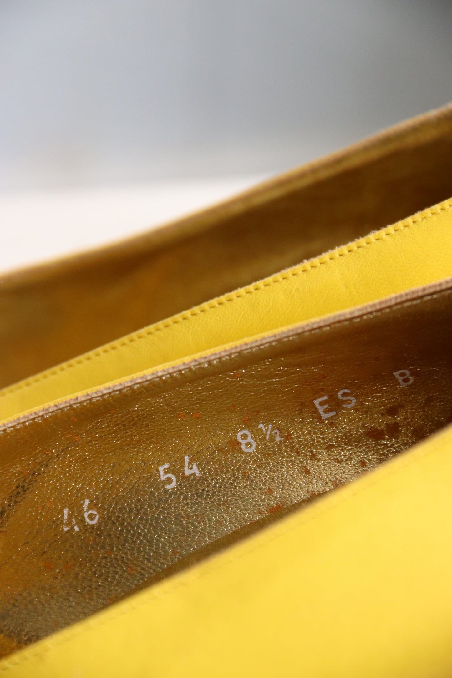 Escada bright yellow and pink heels