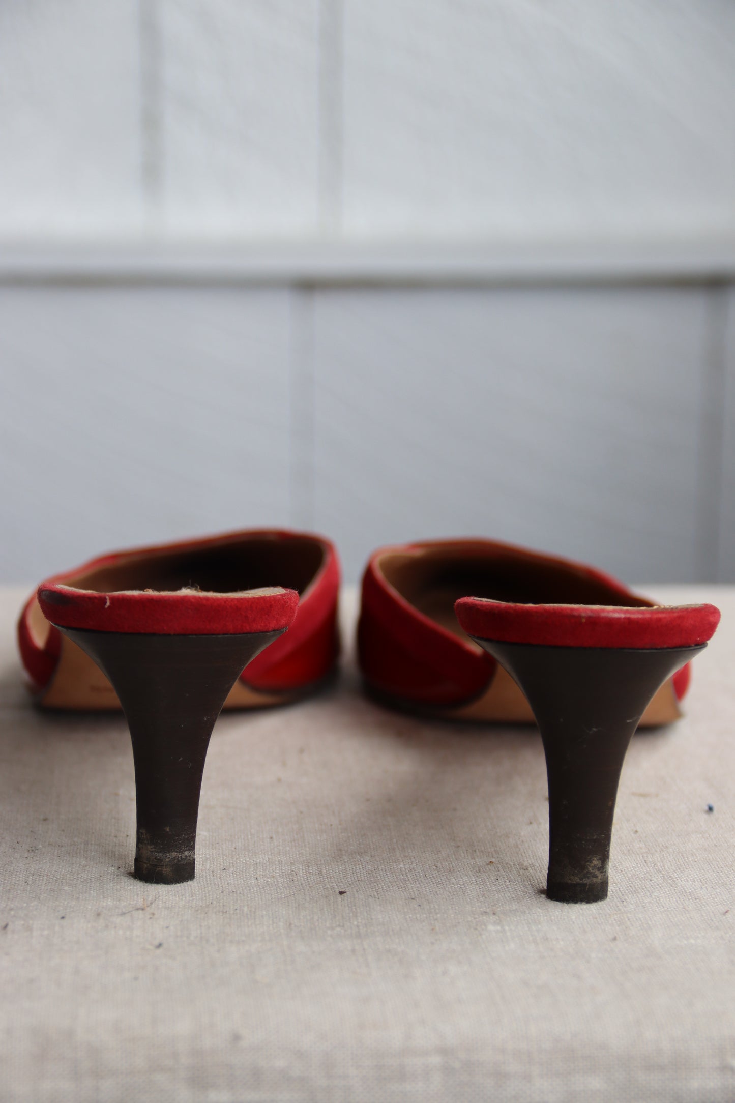 Ann Taylor Red kitten heels