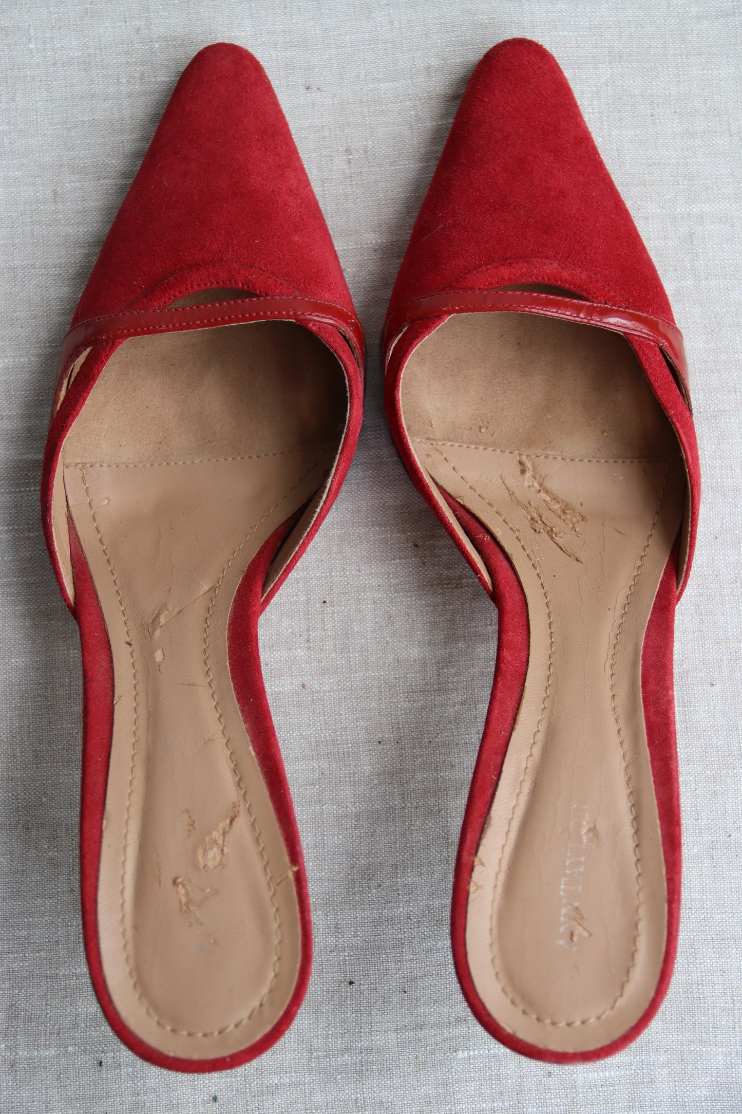 Ann Taylor Red kitten heels