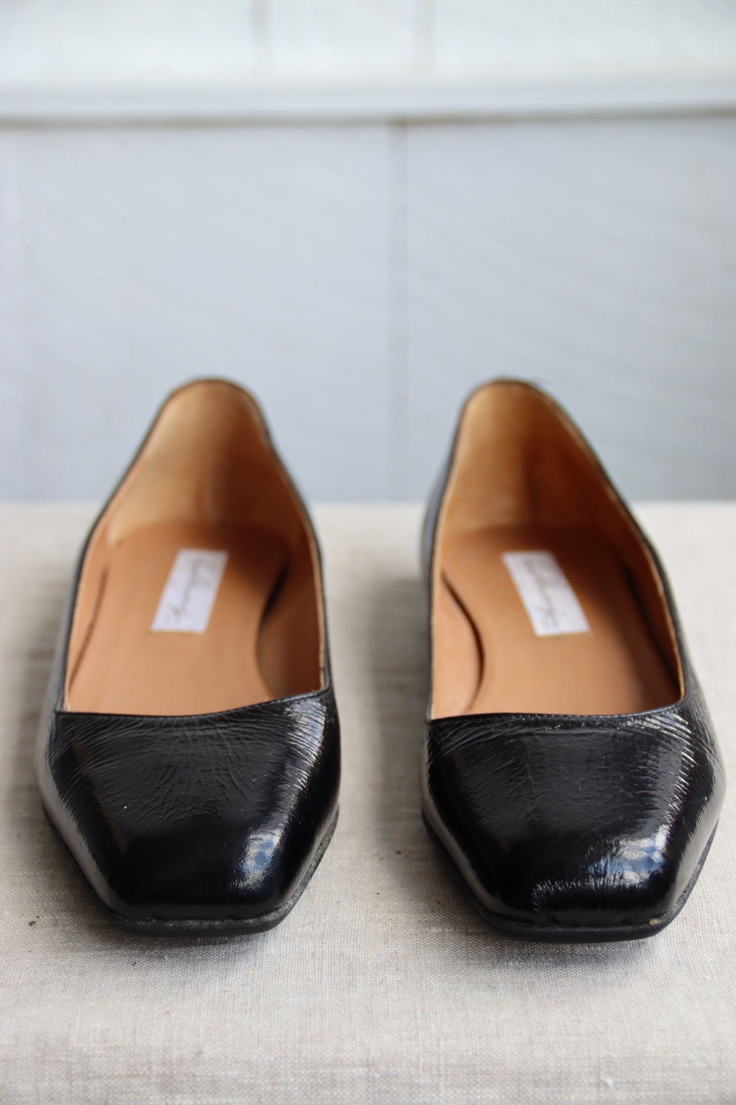 Diana Broussard Black Patent Leather Flats