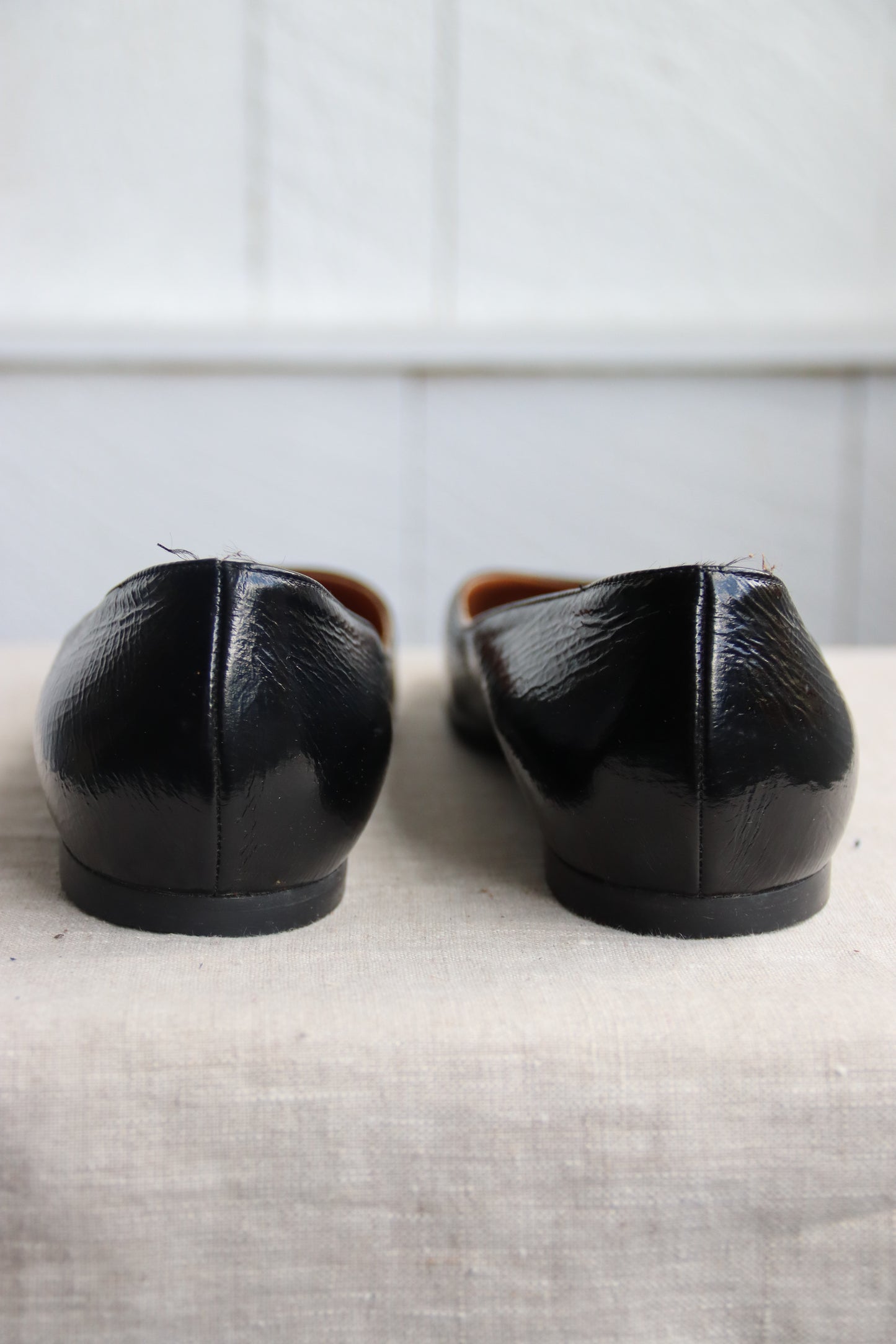 Diana Broussard Black Patent Leather Flats