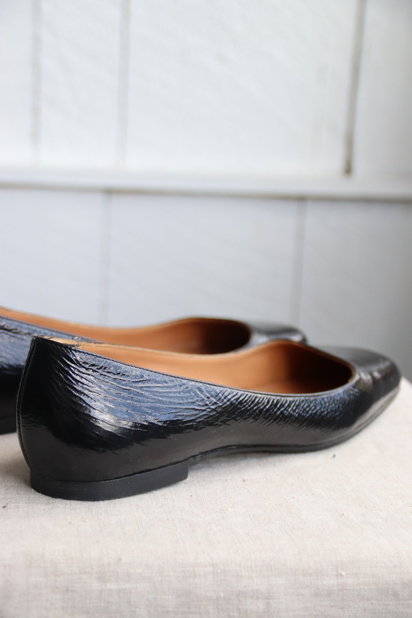Diana Broussard Black Patent Leather Flats