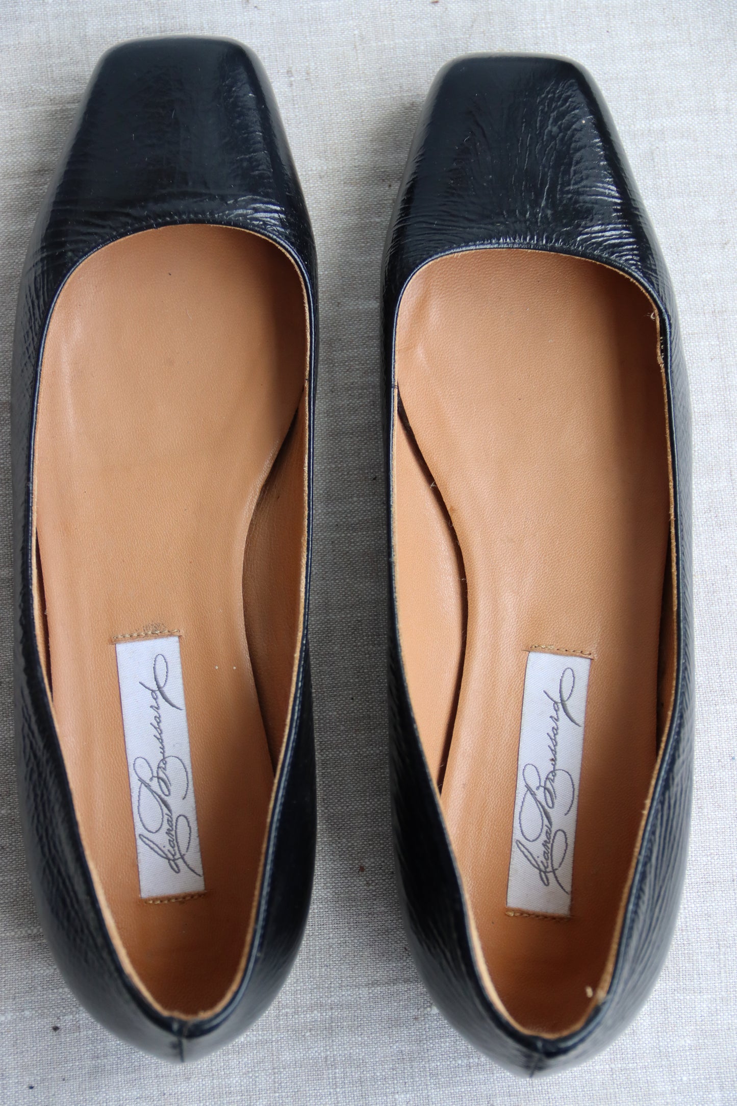 Diana Broussard Black Patent Leather Flats