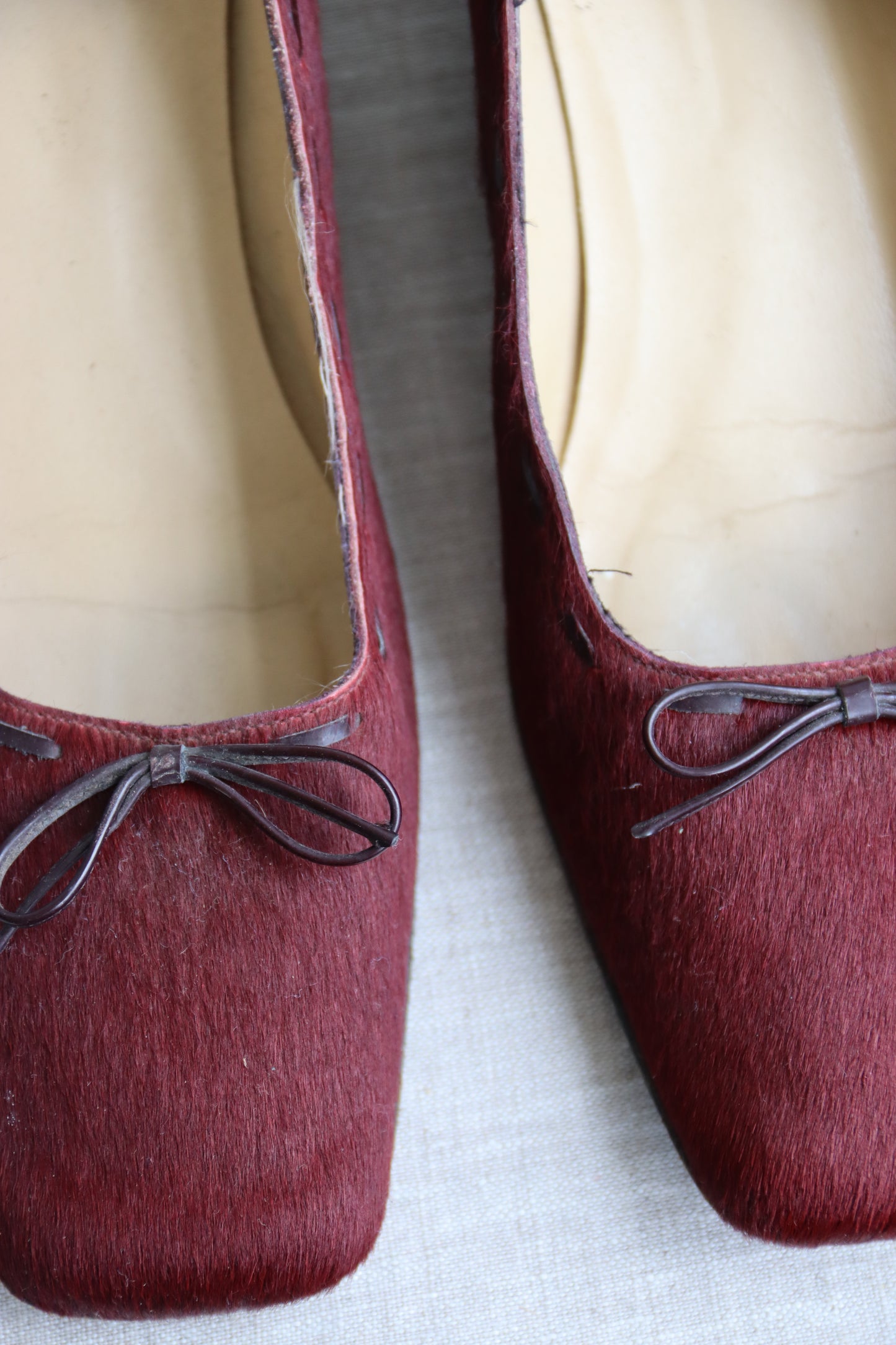 Coach Red Calf Hair loafers