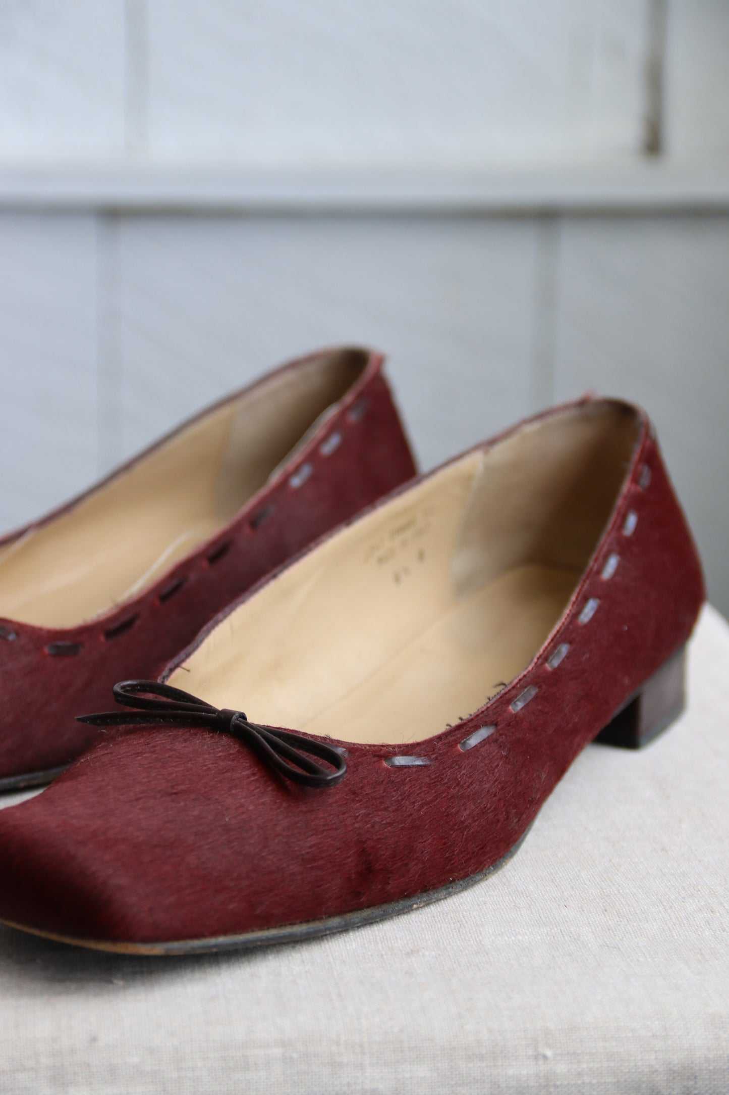 Coach Red Calf Hair loafers