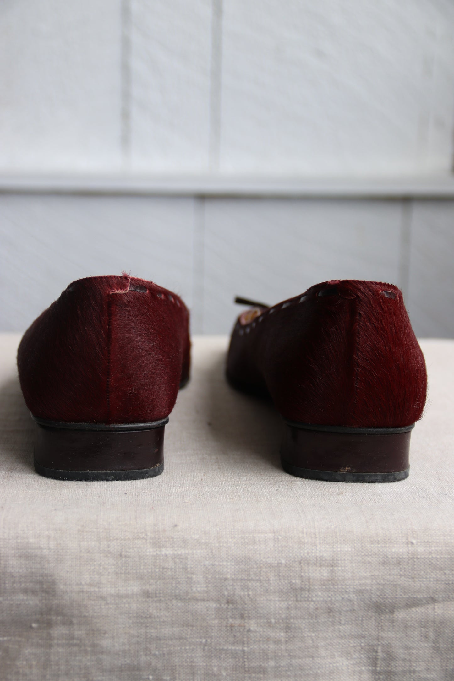 Coach Red Calf Hair loafers
