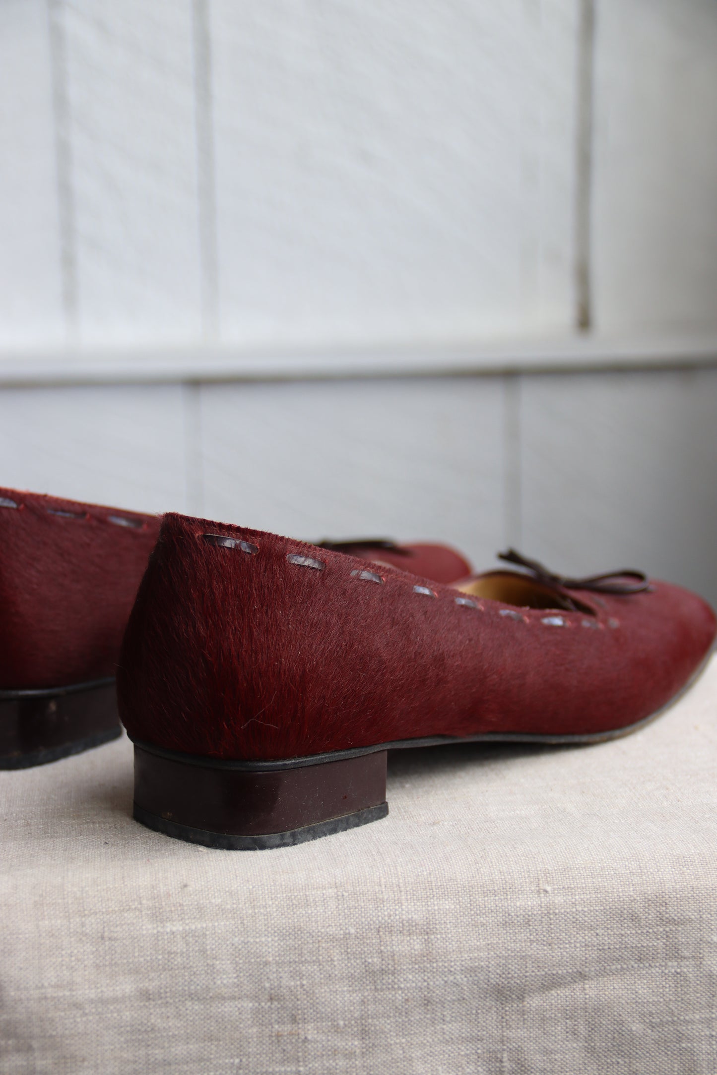 Coach Red Calf Hair loafers