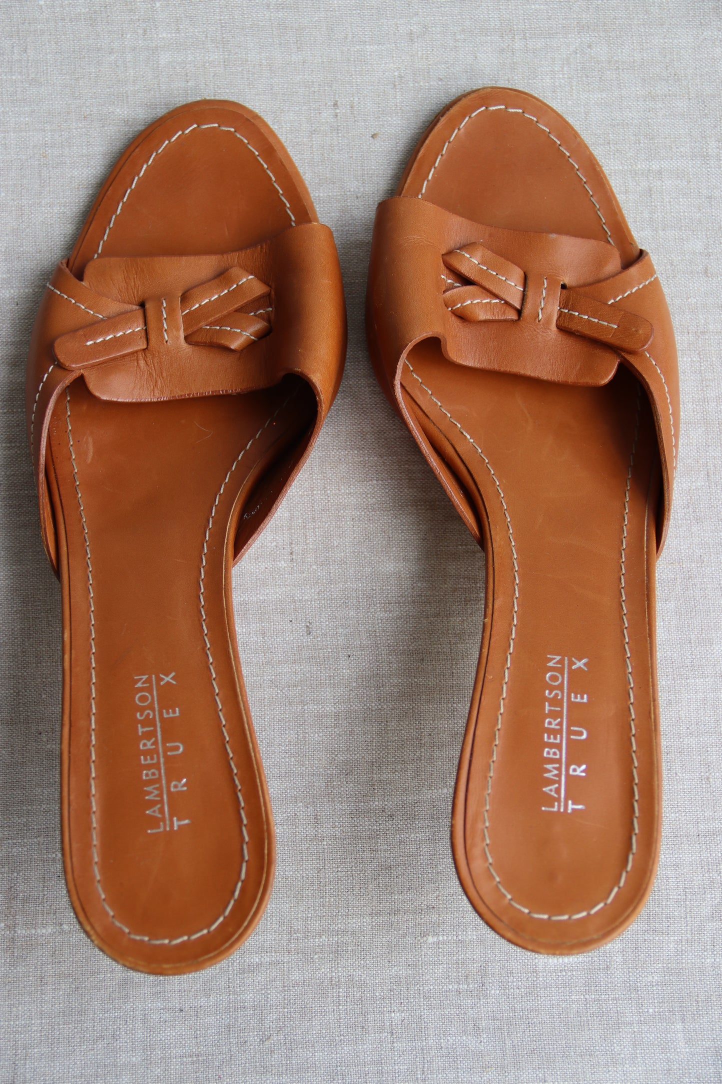 Lambertson Truex Brown Leather Heeled Sandals