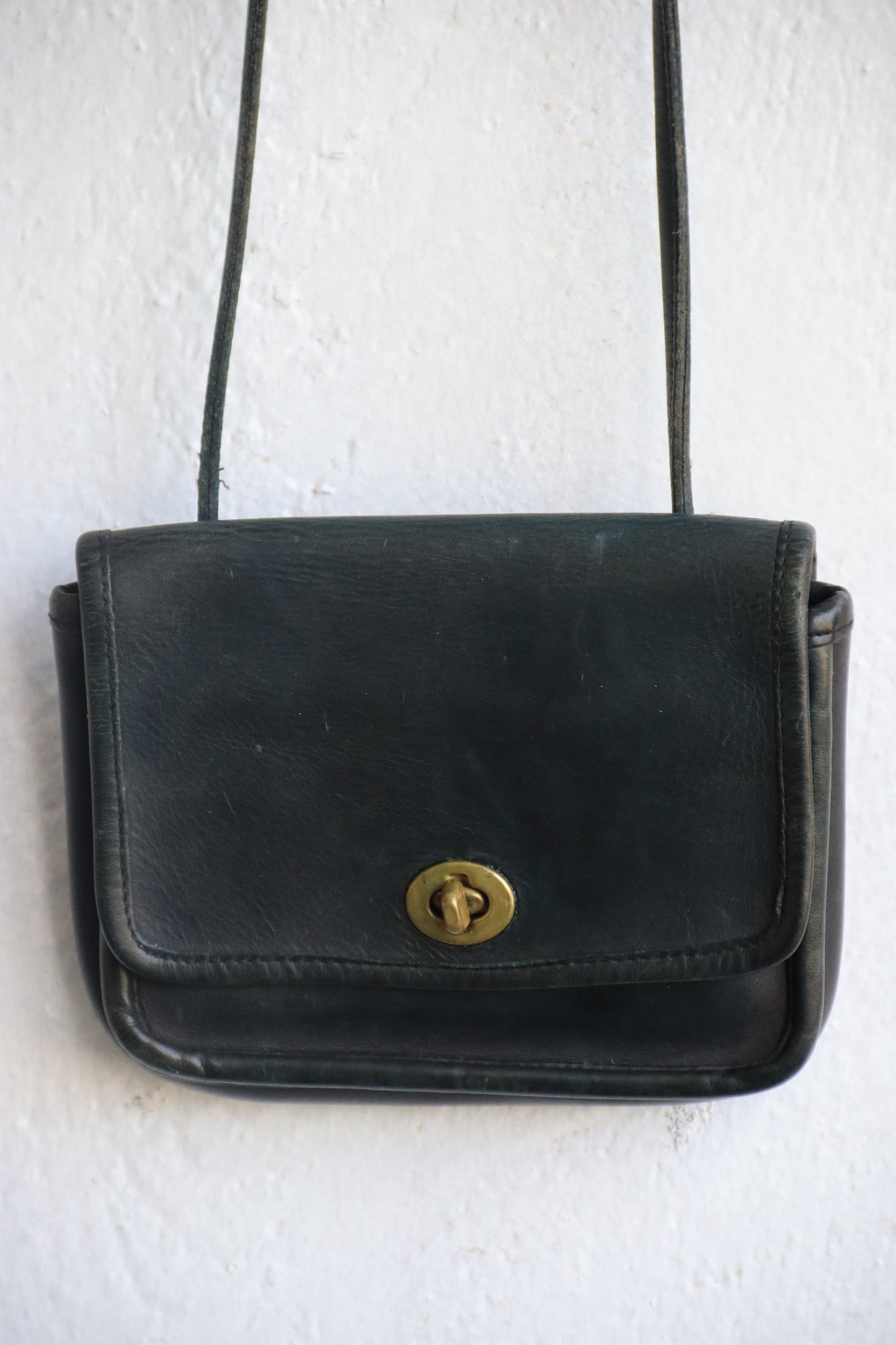 Coach Vintage Black Front-Flap Crossbody Bag