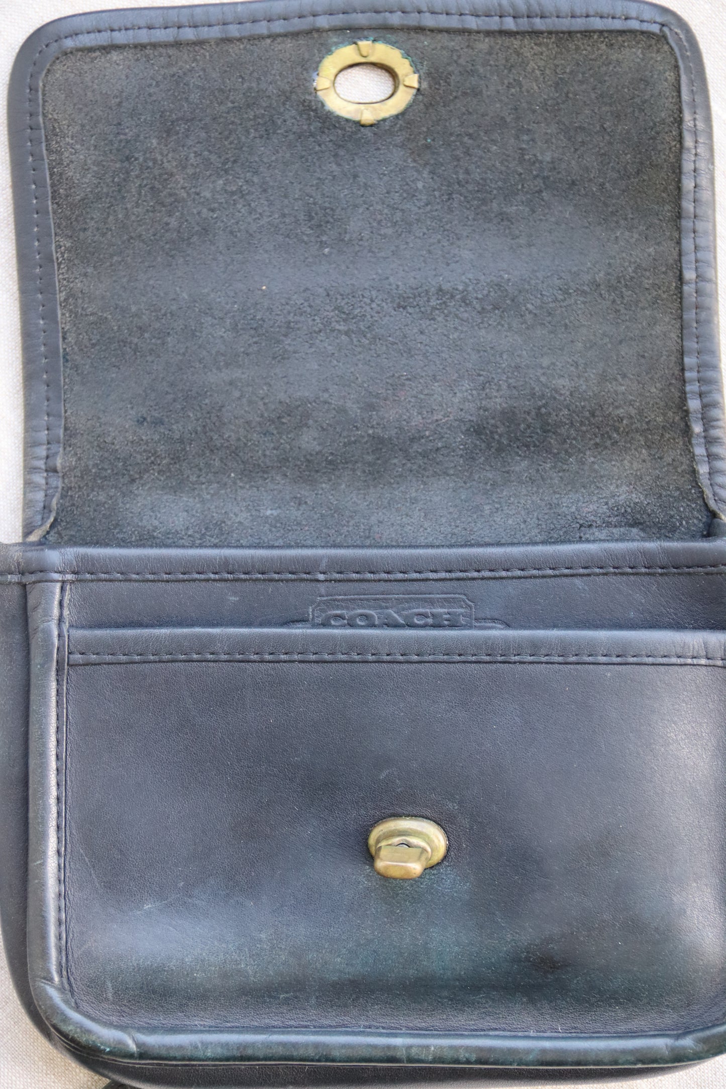 Coach Vintage Black Front-Flap Crossbody Bag