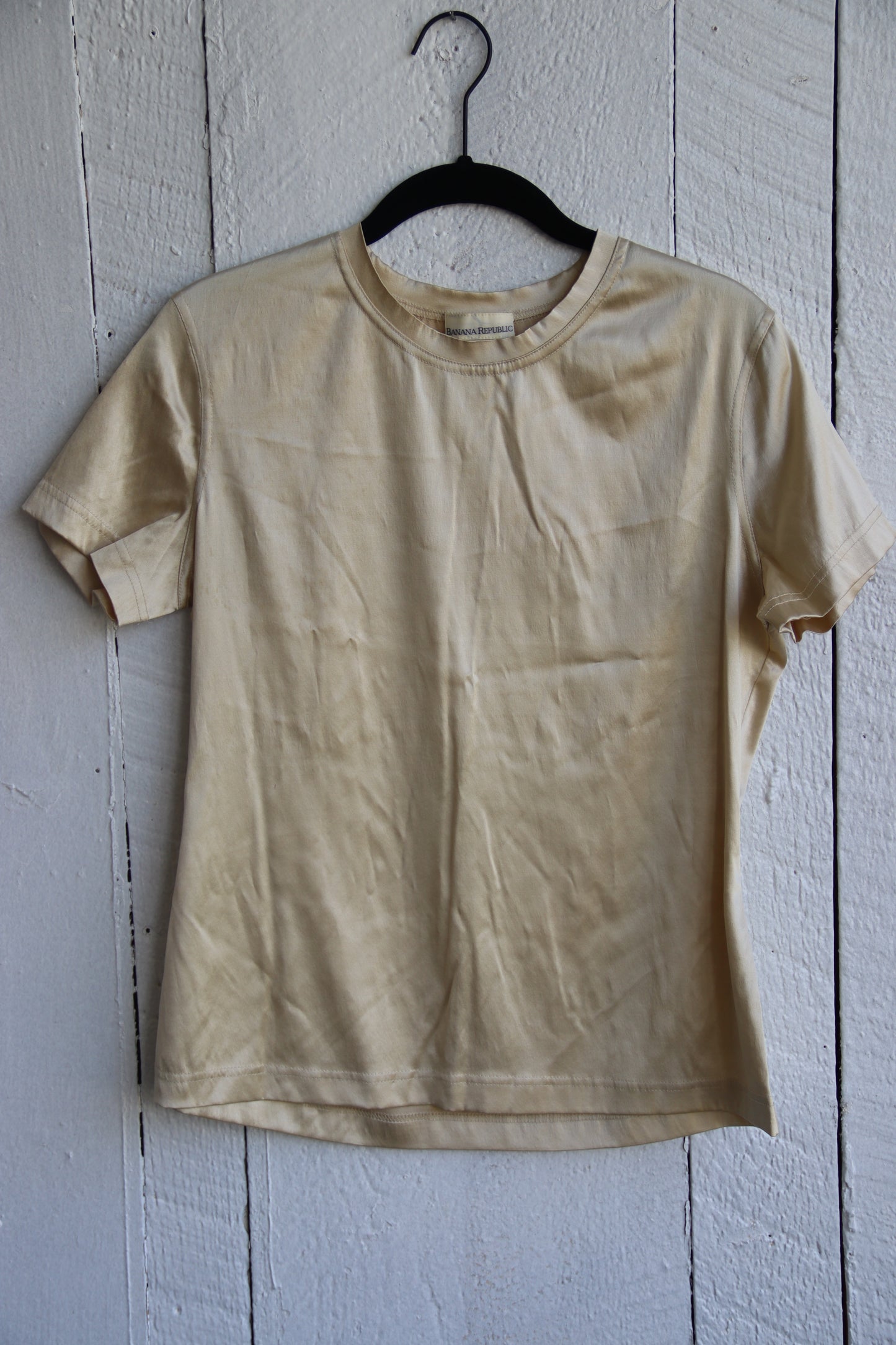 Vintage Banana Republic Gold Silk Top