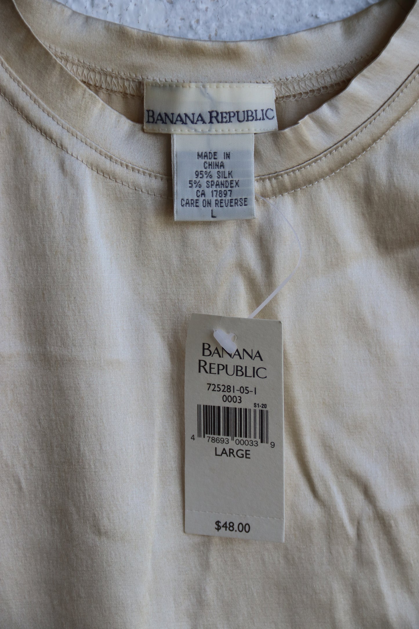 Vintage Banana Republic Gold Silk Top