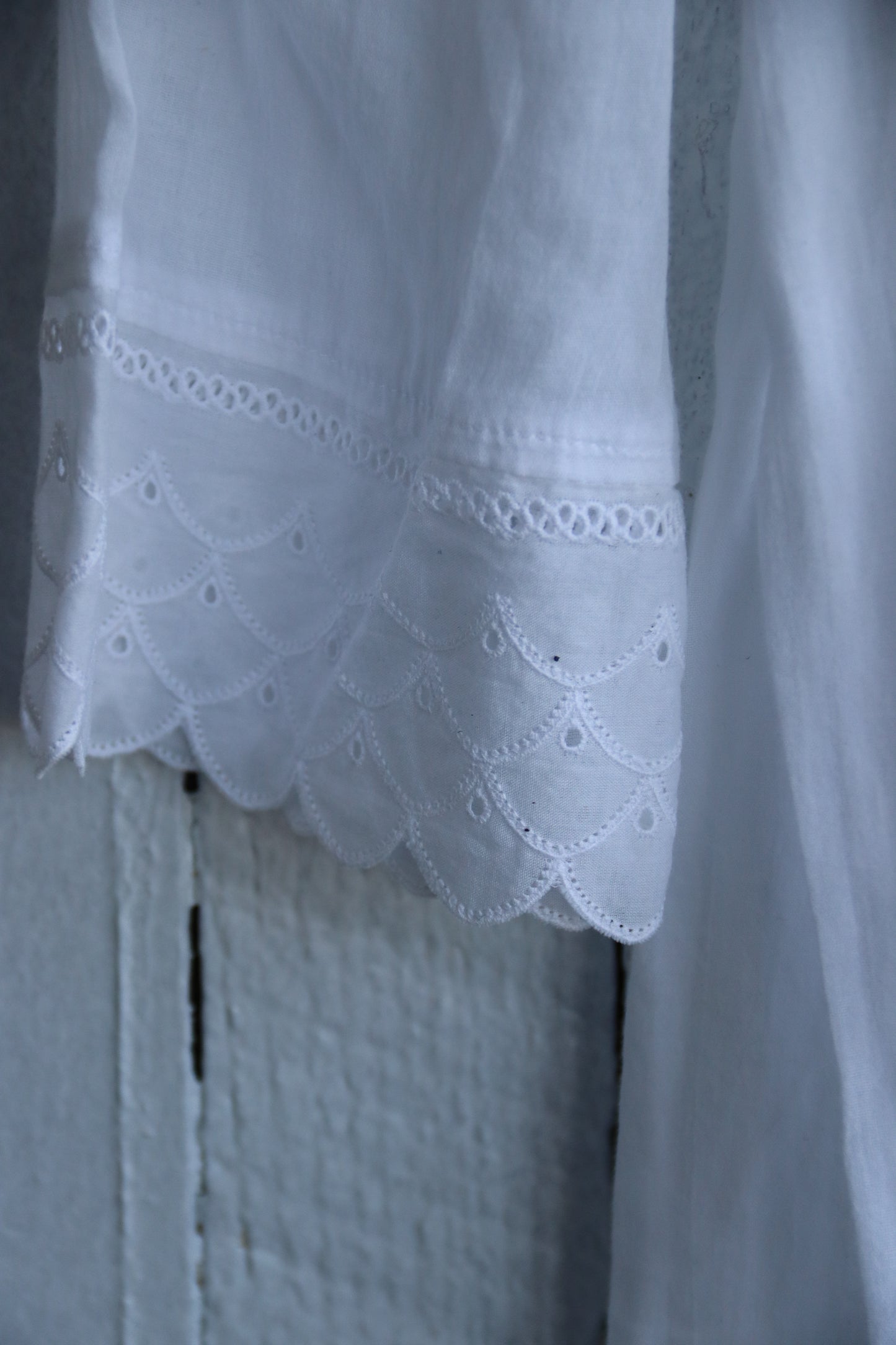Celestine White Cotton Nightgown
