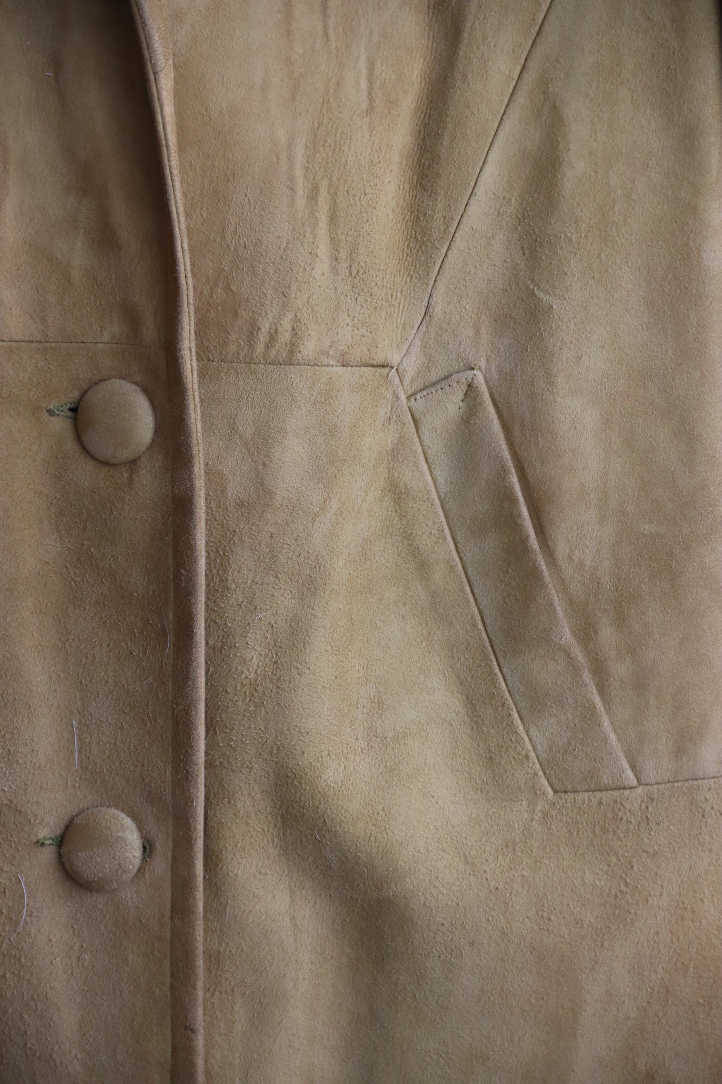 Yellow Suede Long Coat