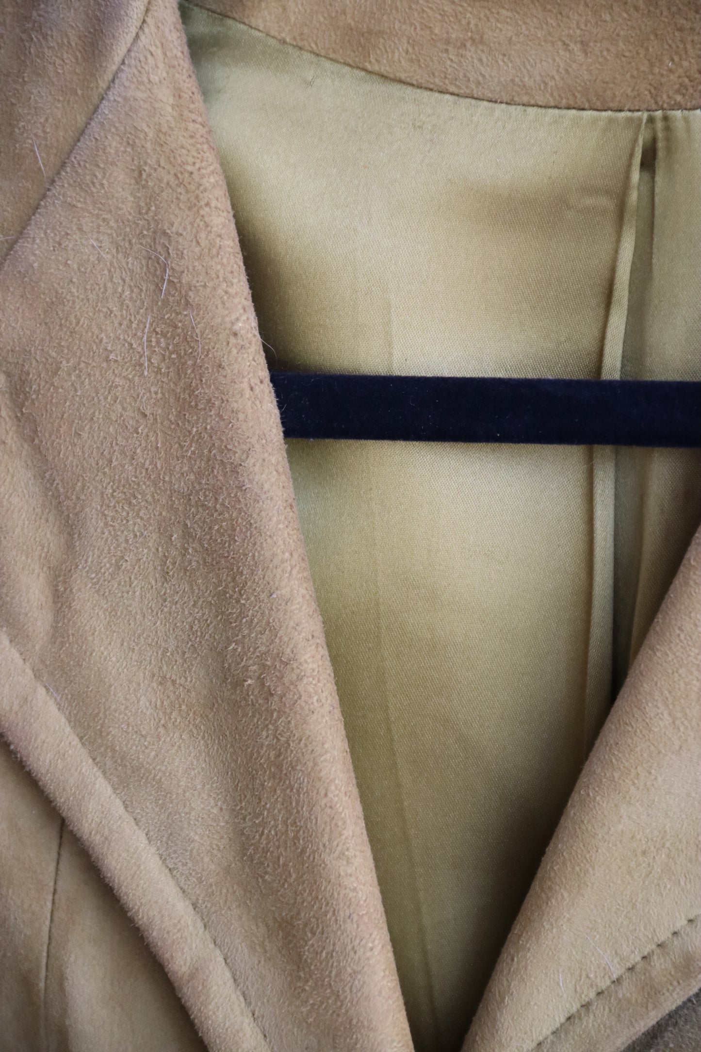 Yellow Suede Long Coat