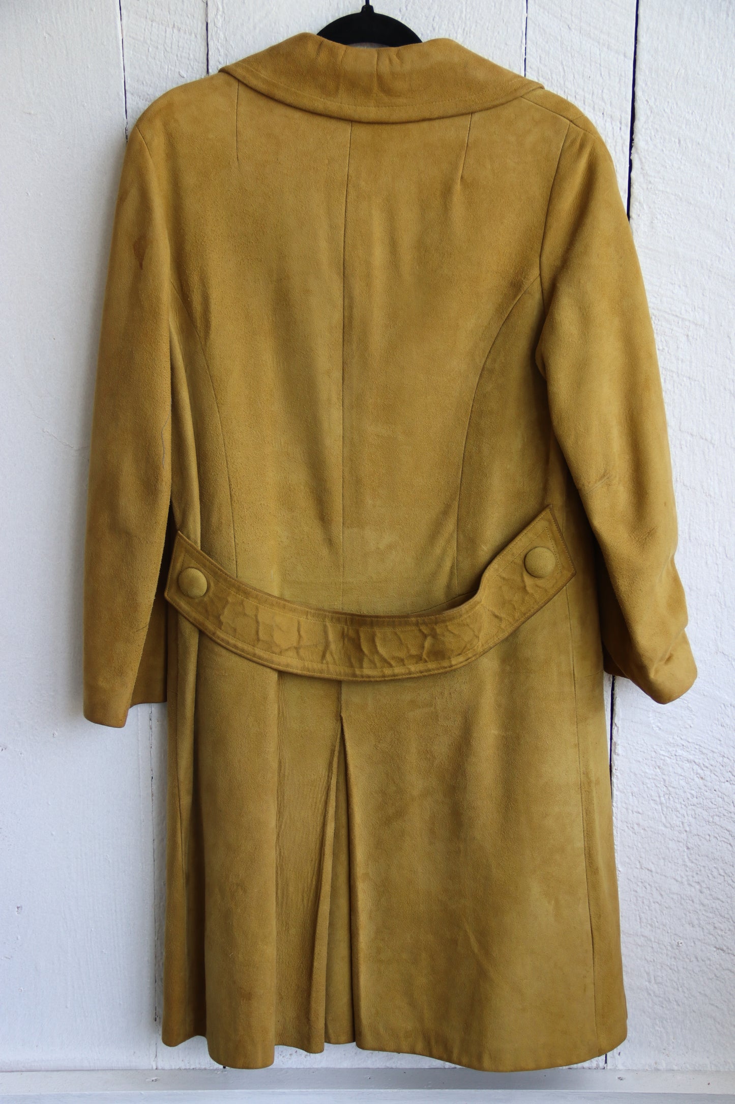 Yellow Suede Long Coat