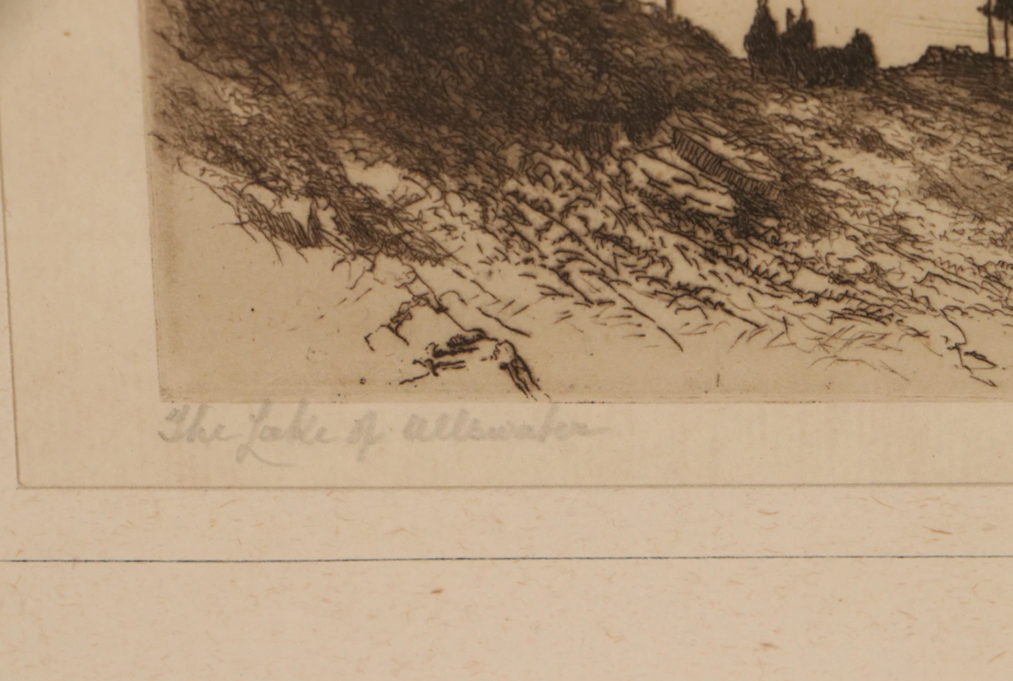 C. Dickens - Etching - "The Lake of Ullswater" - Early 20th Century