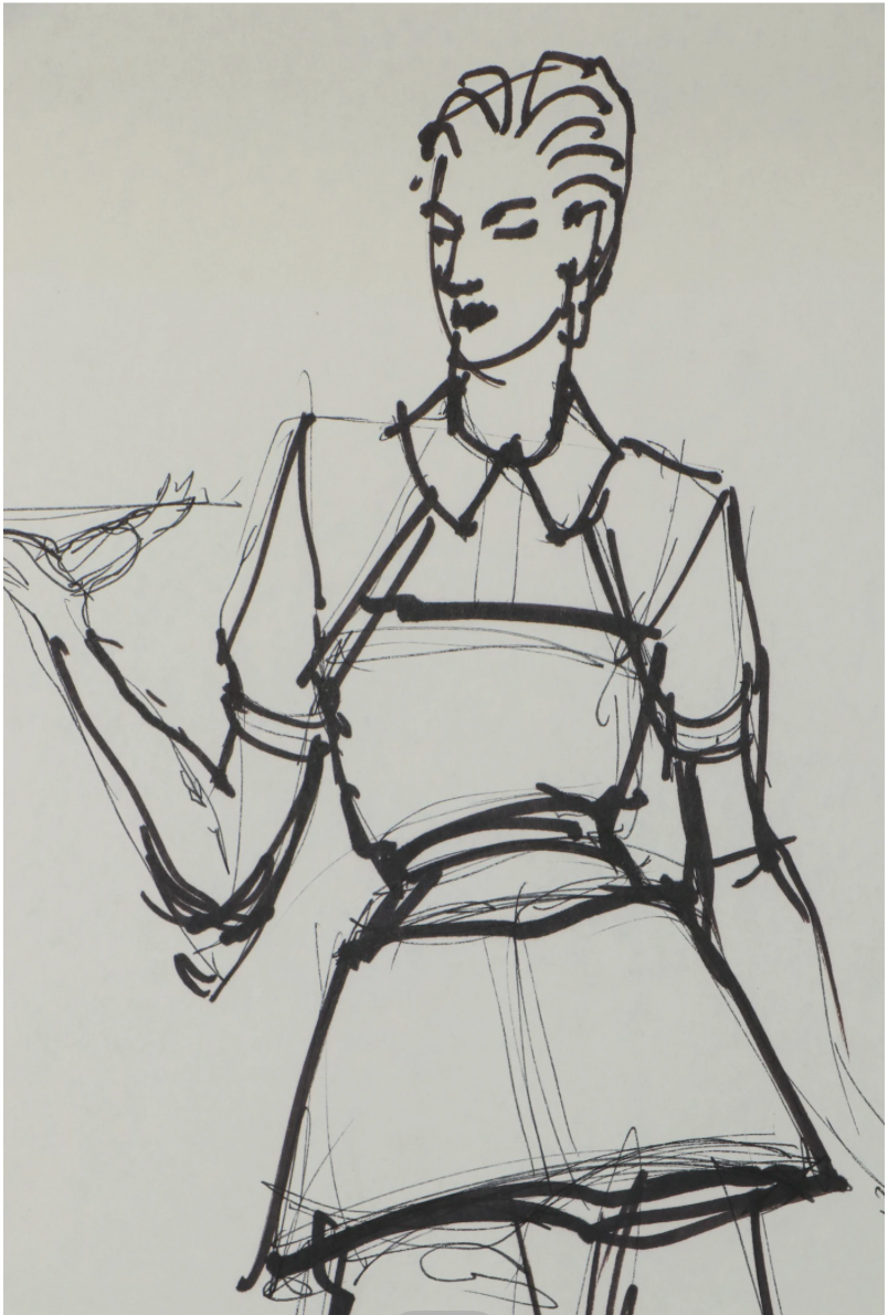 Margaret Voelker-Ferrier Ink Fashion Illustrations