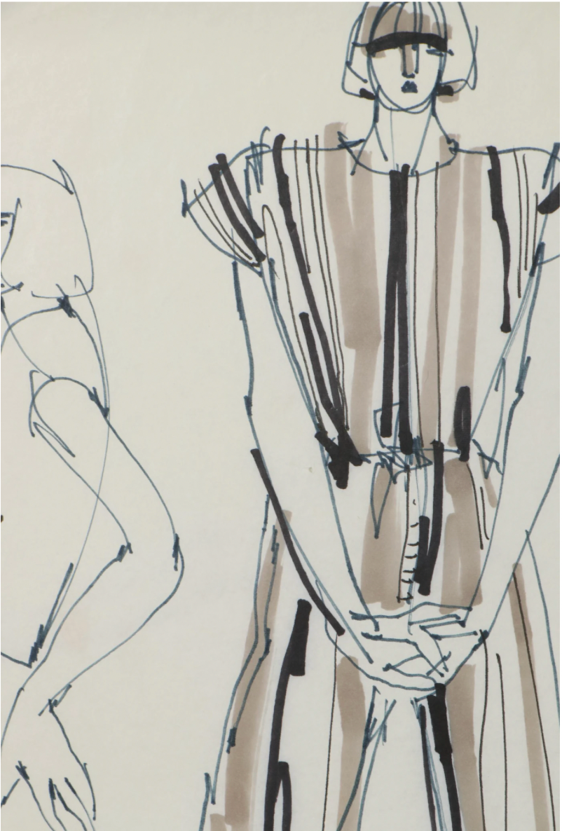 Margaret Voelker-Ferrier Ink Fashion Illustrations