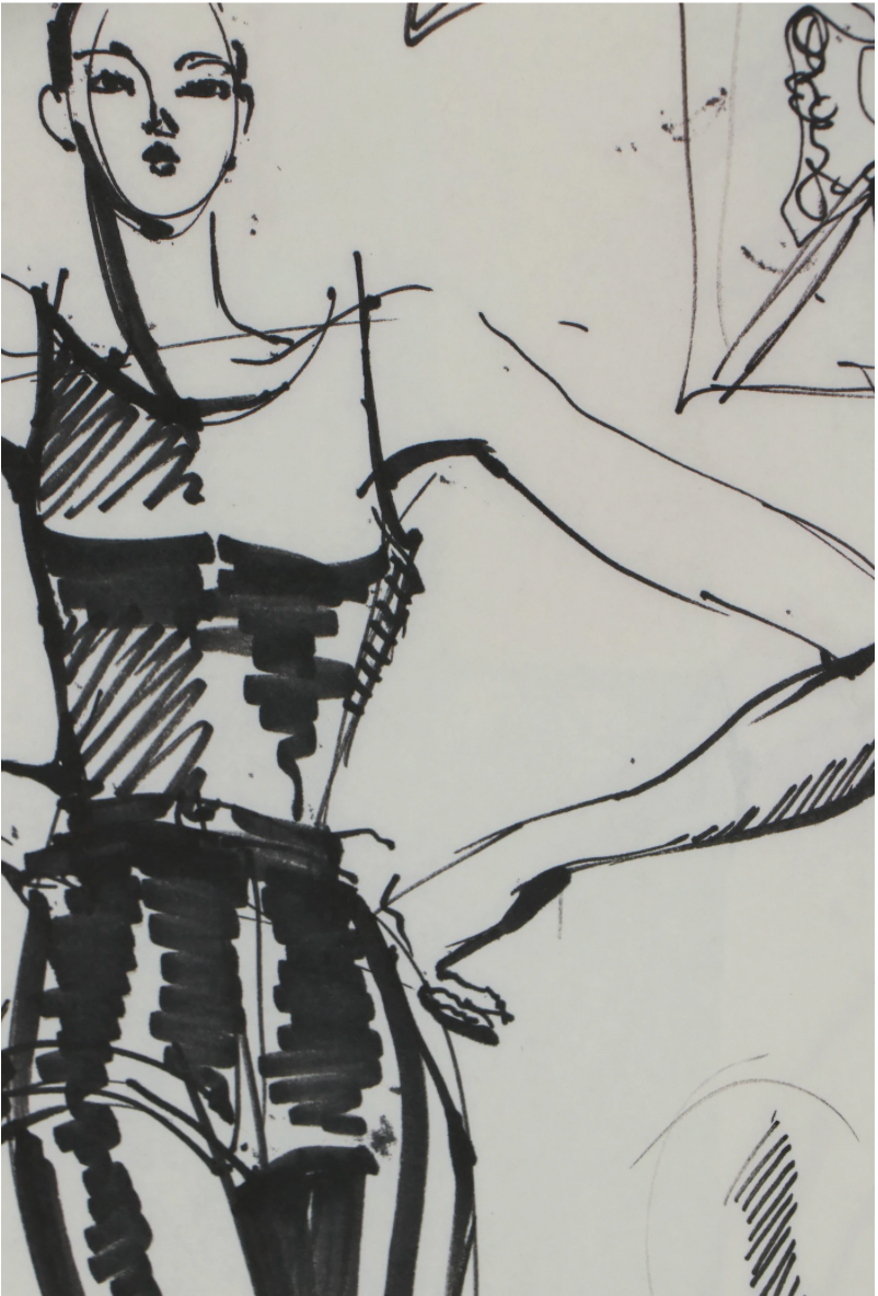 Margaret Voelker-Ferrier Ink Fashion Illustrations
