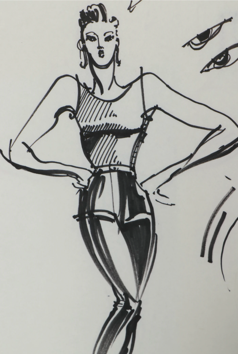 Margaret Voelker-Ferrier Ink Fashion Illustrations