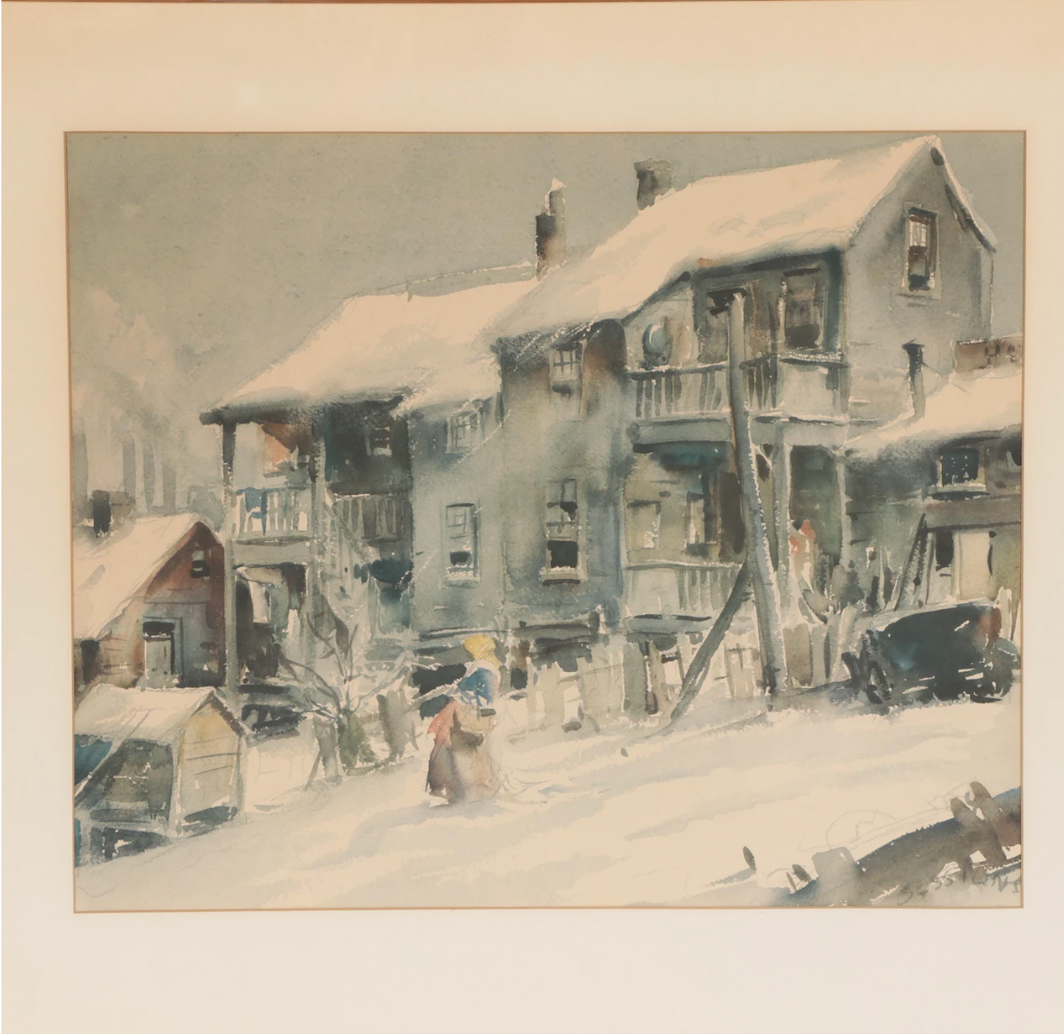 James Sessions - Offset Lithograph - "Snow Blizzard"