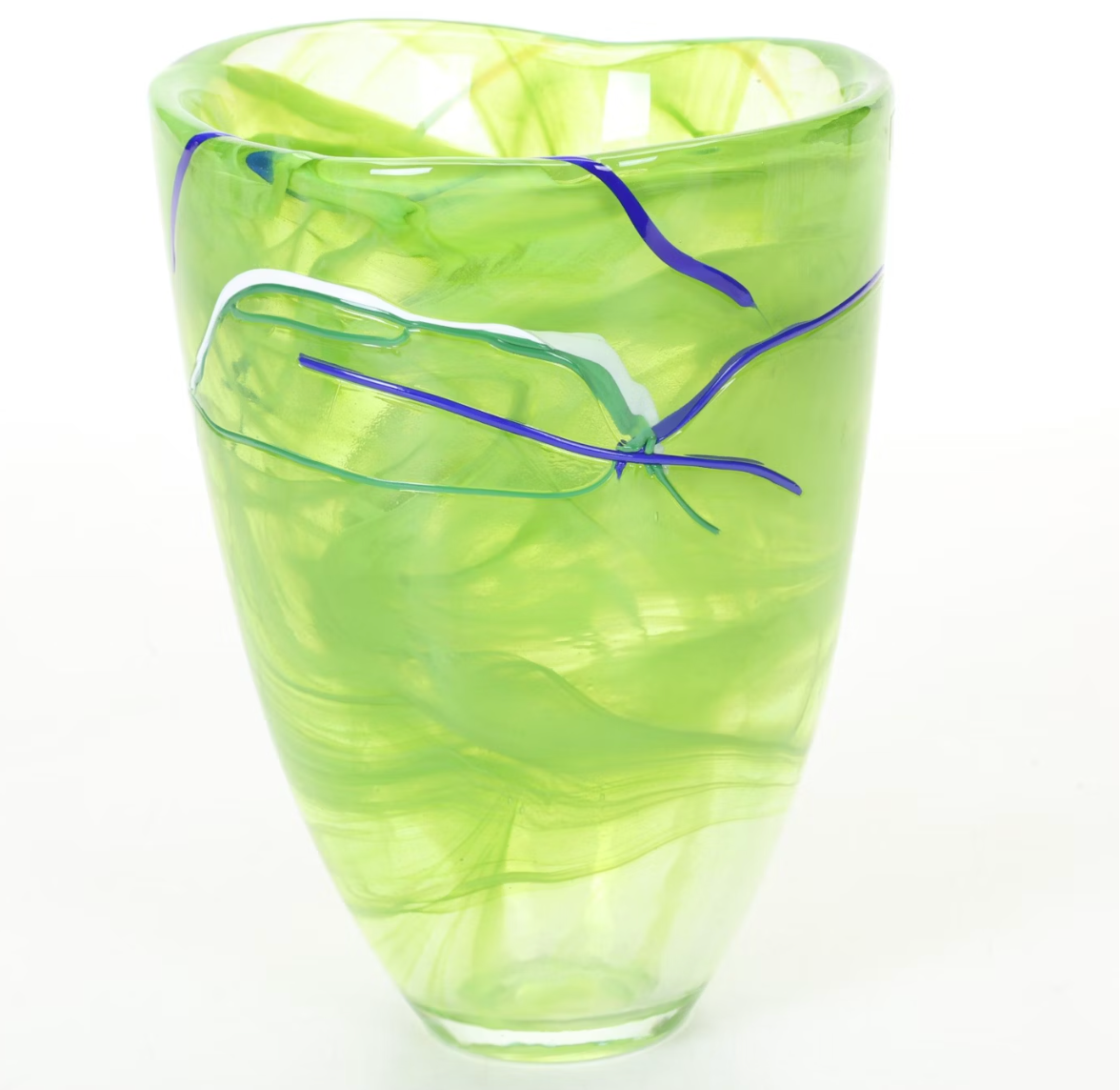 Anna Ehrner "Contrast Lime" Vase For Kosta Boda