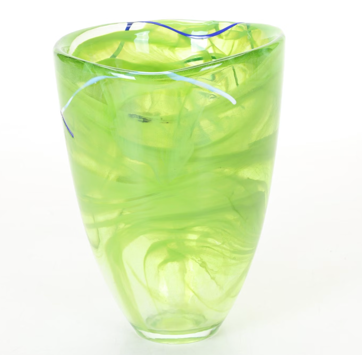 Anna Ehrner "Contrast Lime" Vase For Kosta Boda